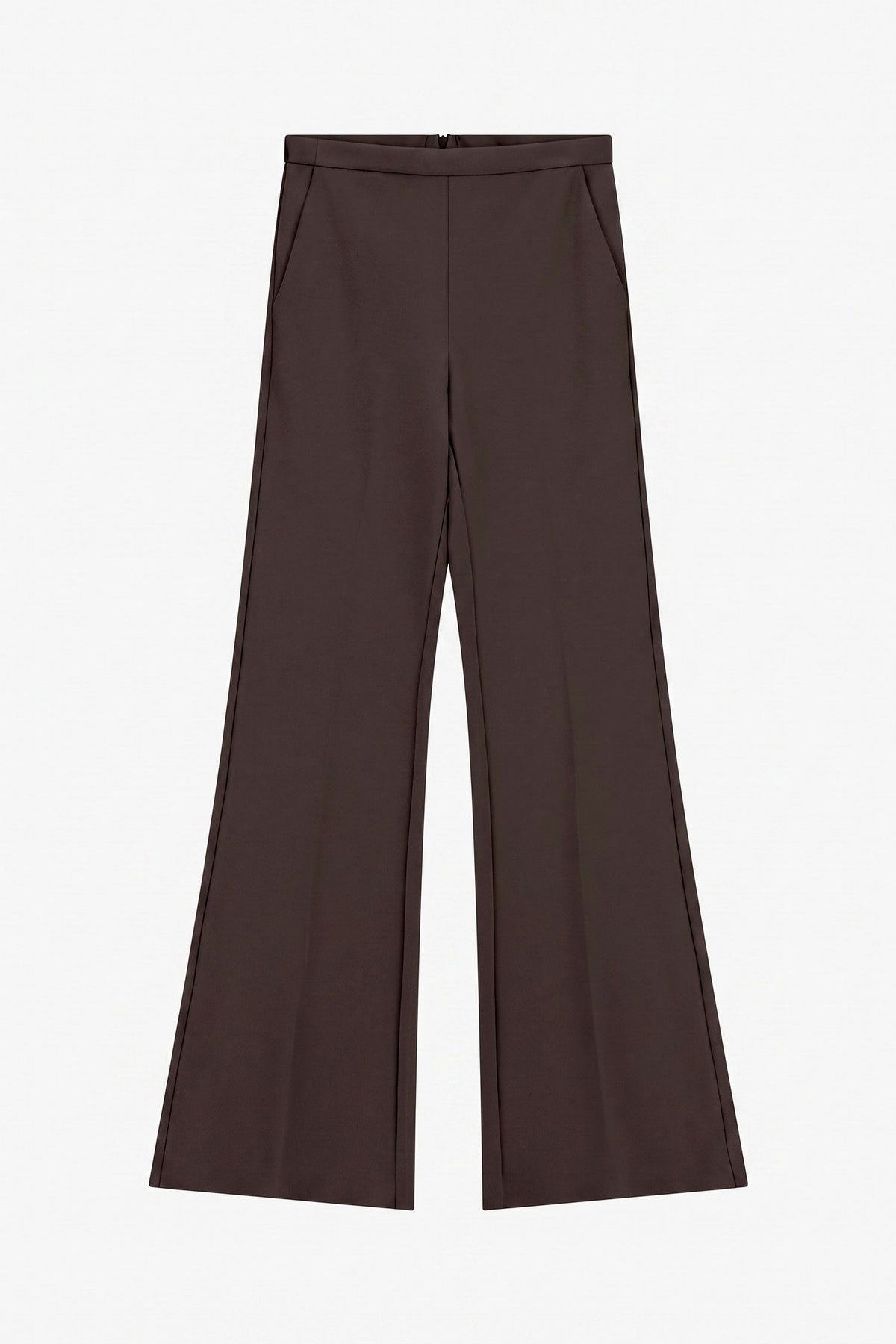 Pantalone zampa dark coffee