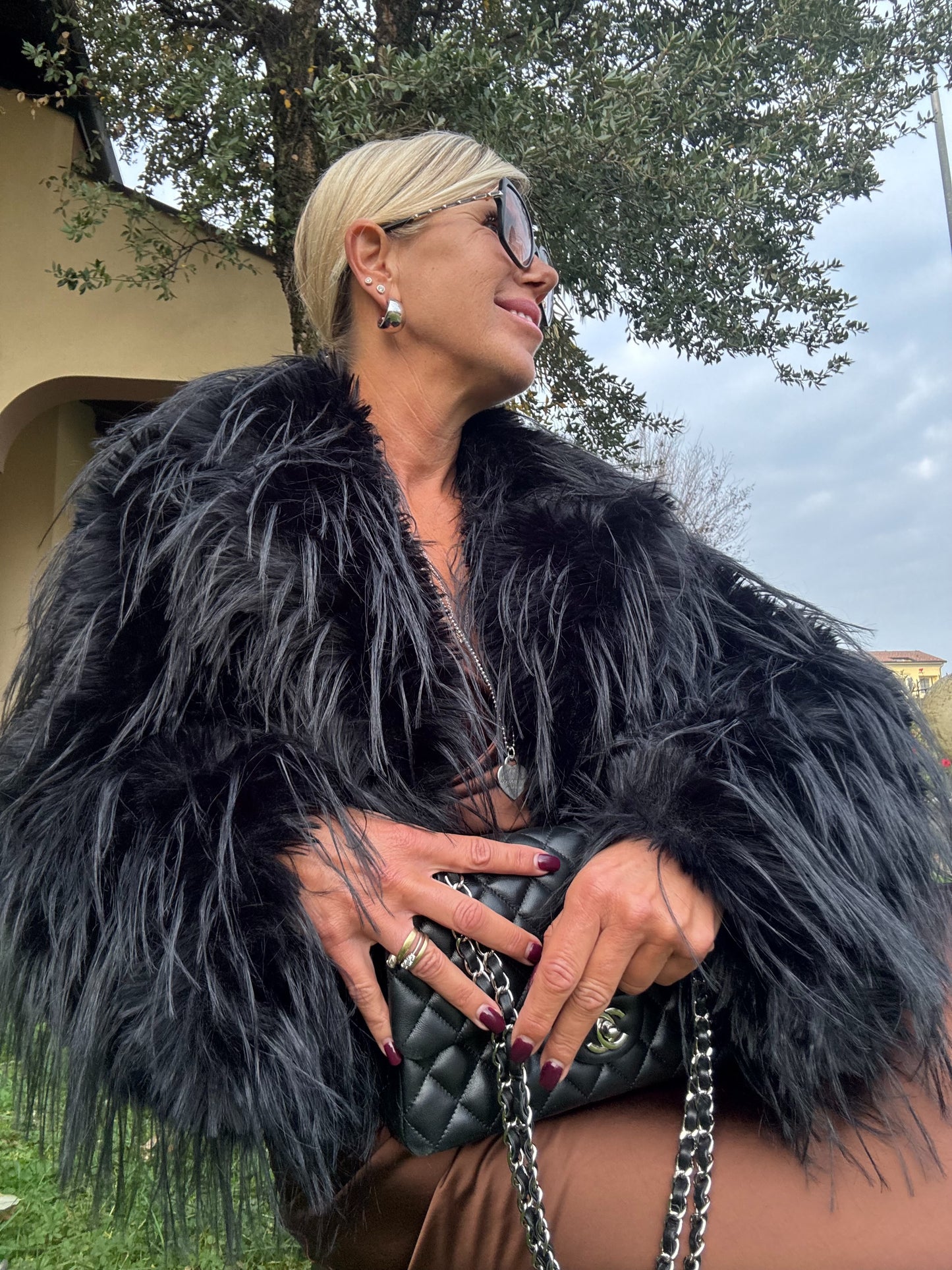 Pelliccia Cervinia Nera