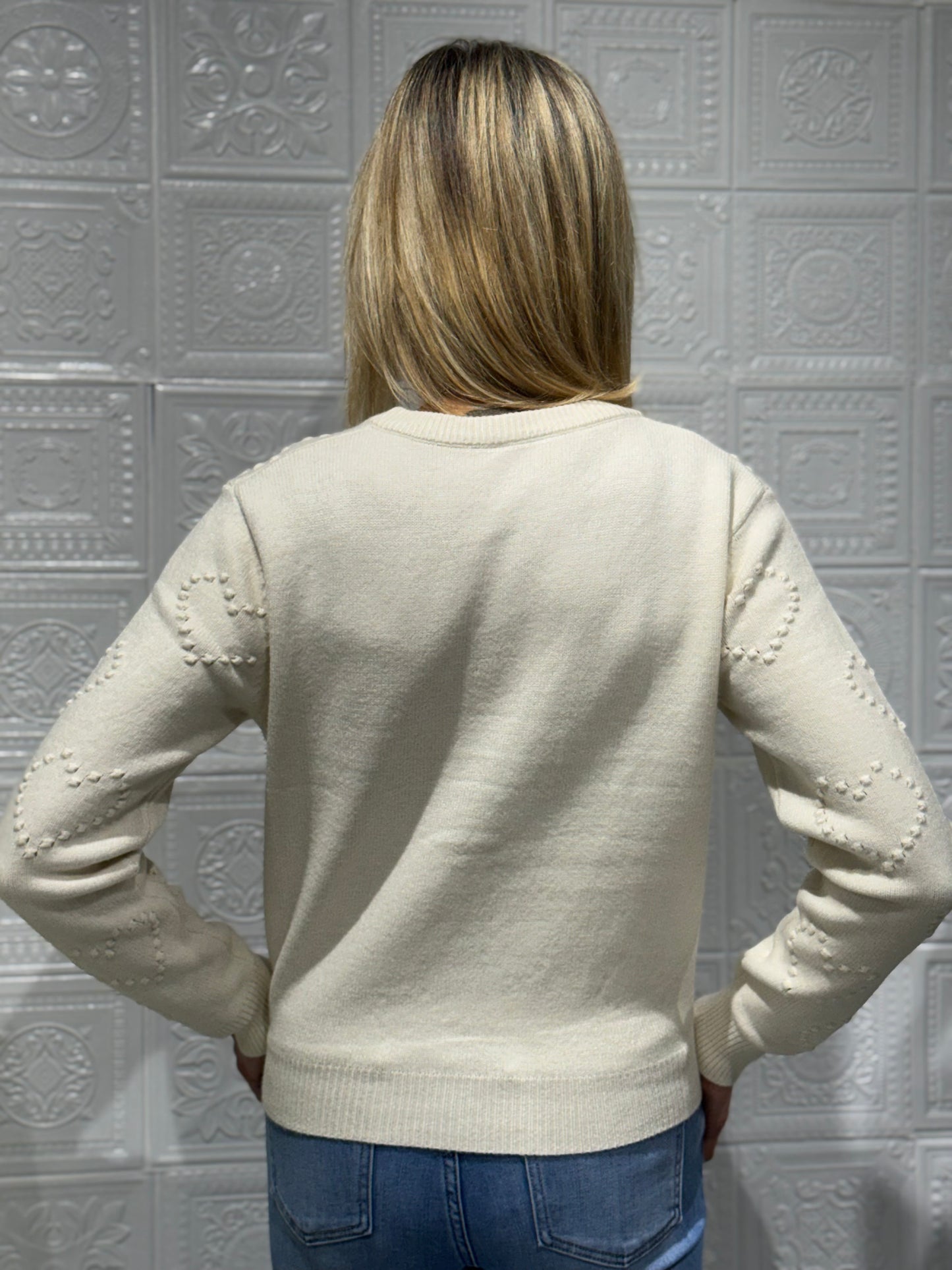 Cardigan Cuore Panna