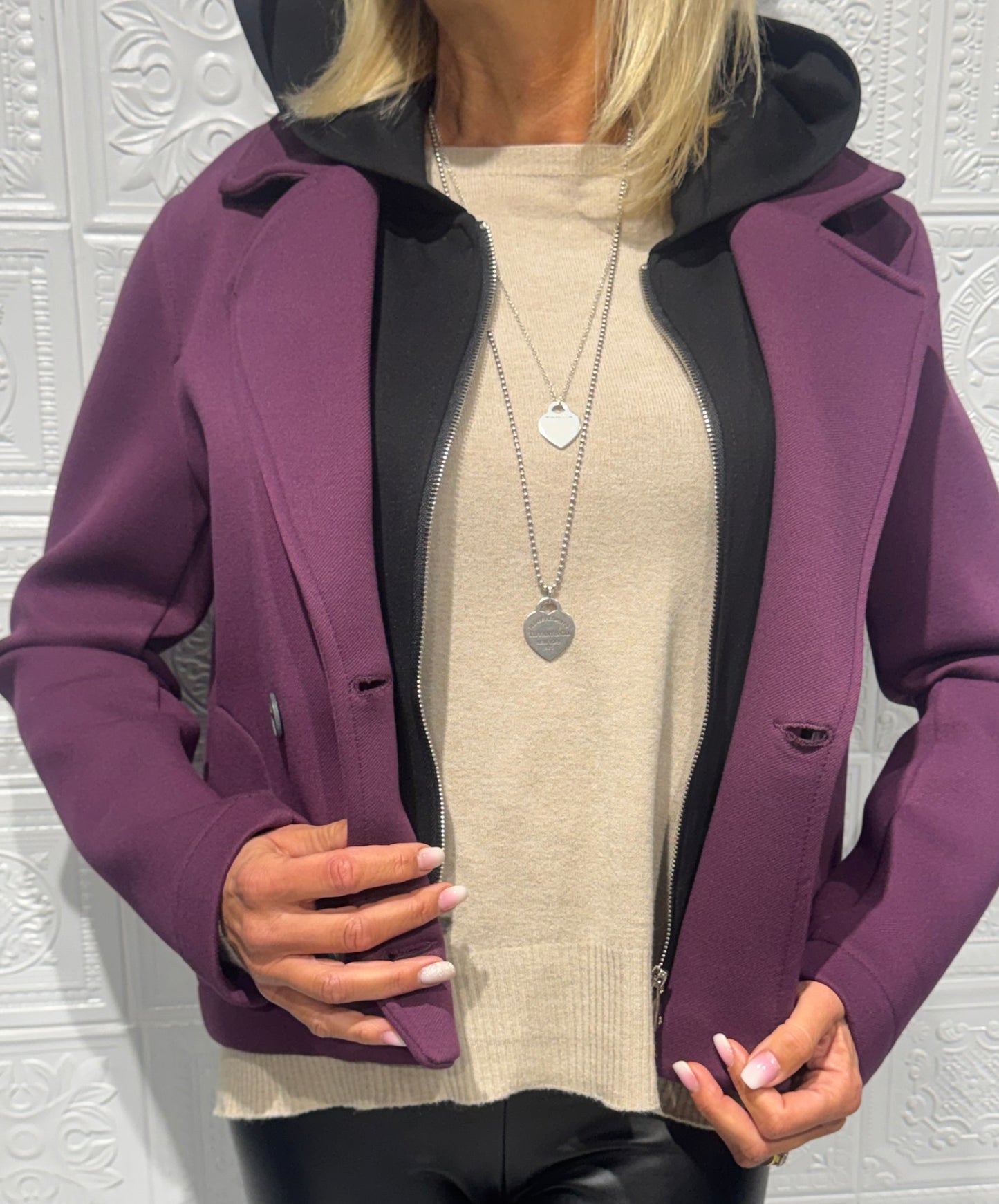 Cappotto Corto Prugna