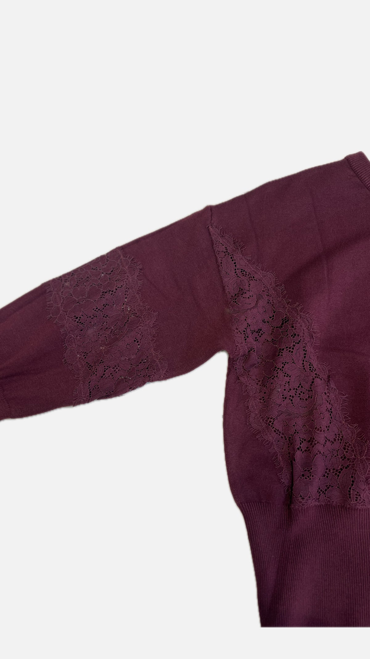 Maglioncino con trasparenza bordeaux