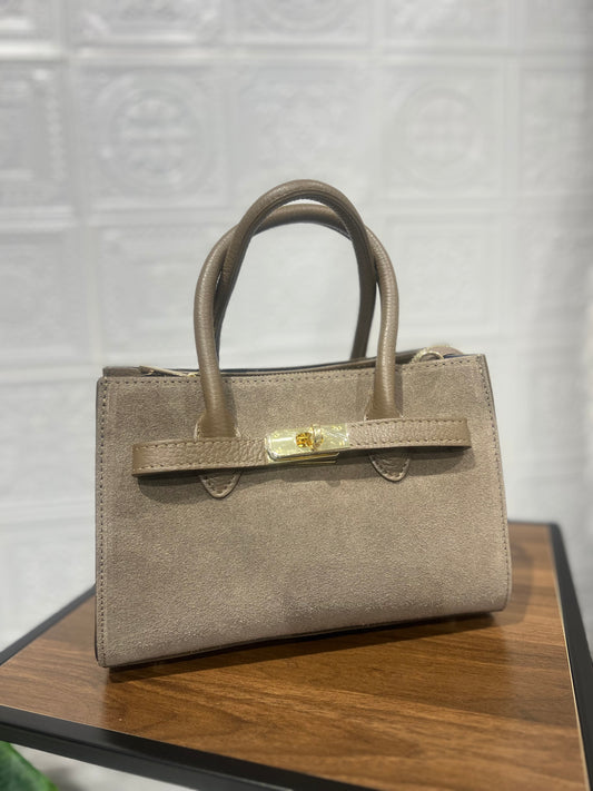 Borsetta H Taupe Vera Pelle