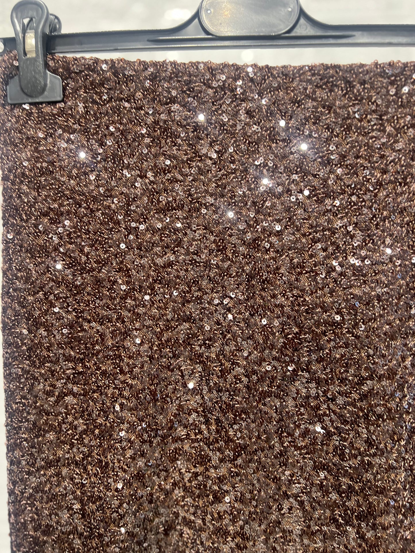 Gonna Paillettes Marrone