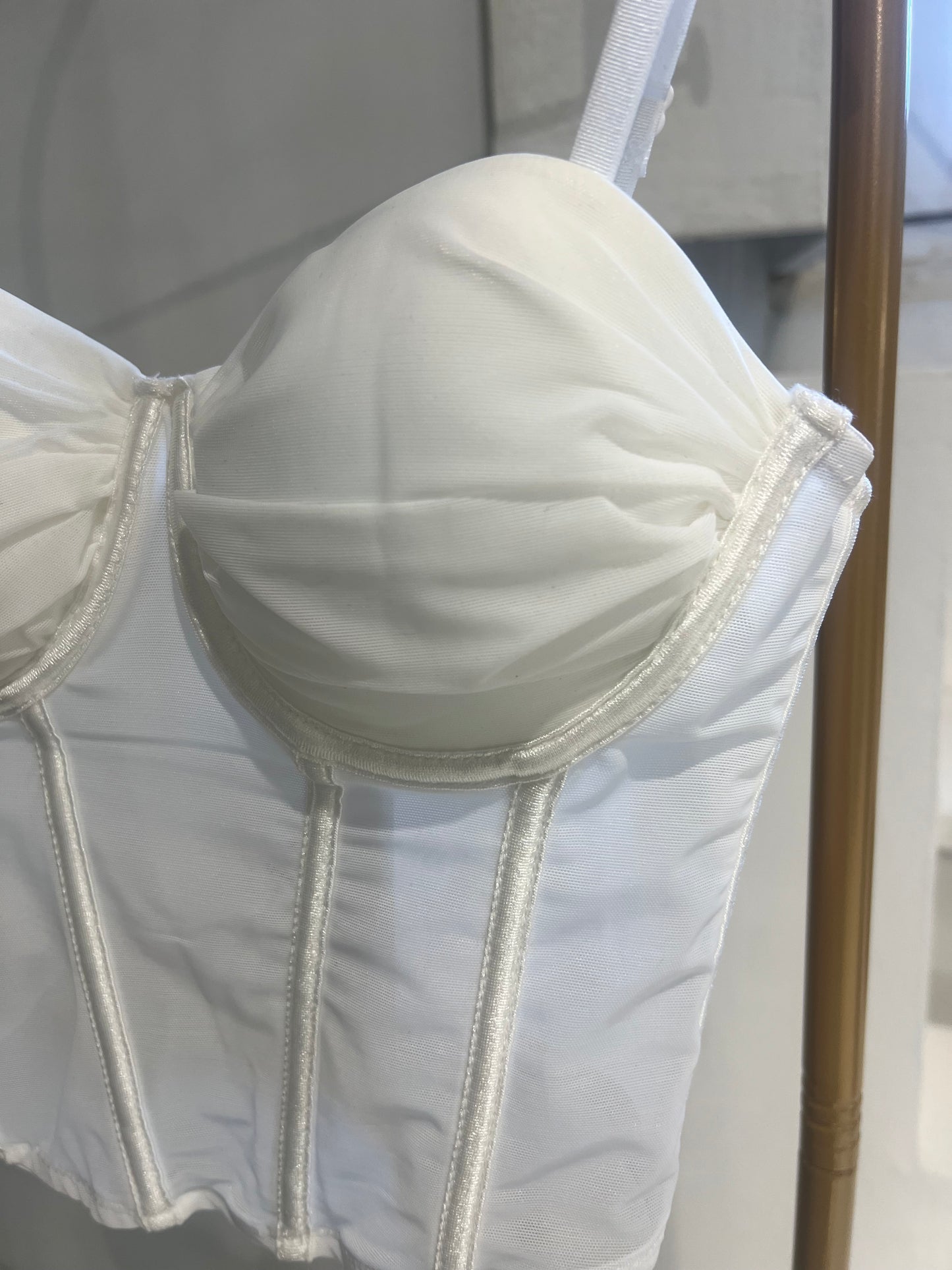 Bustier Con Stecche Bianco