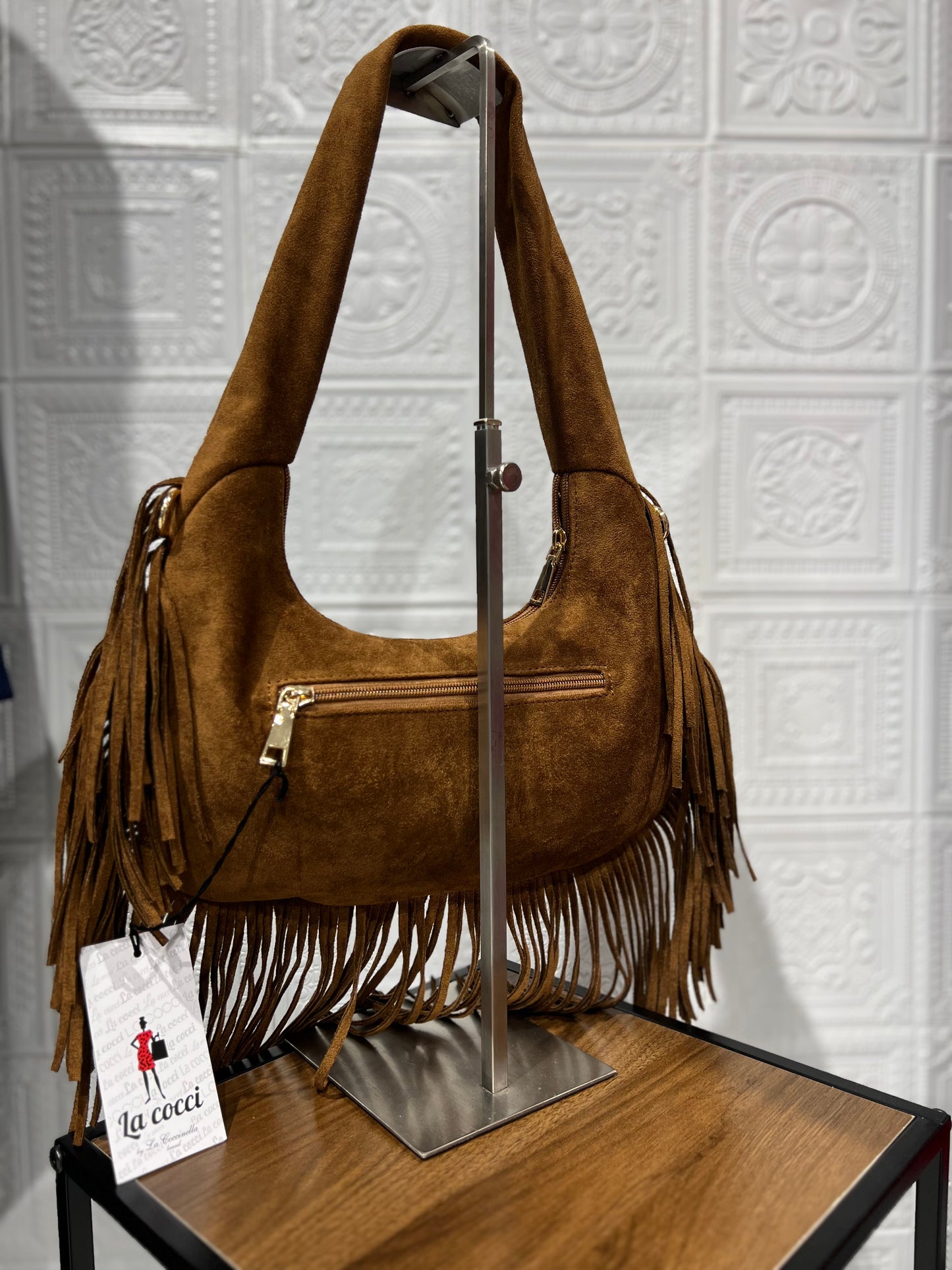 Borsa Frange Camoscio