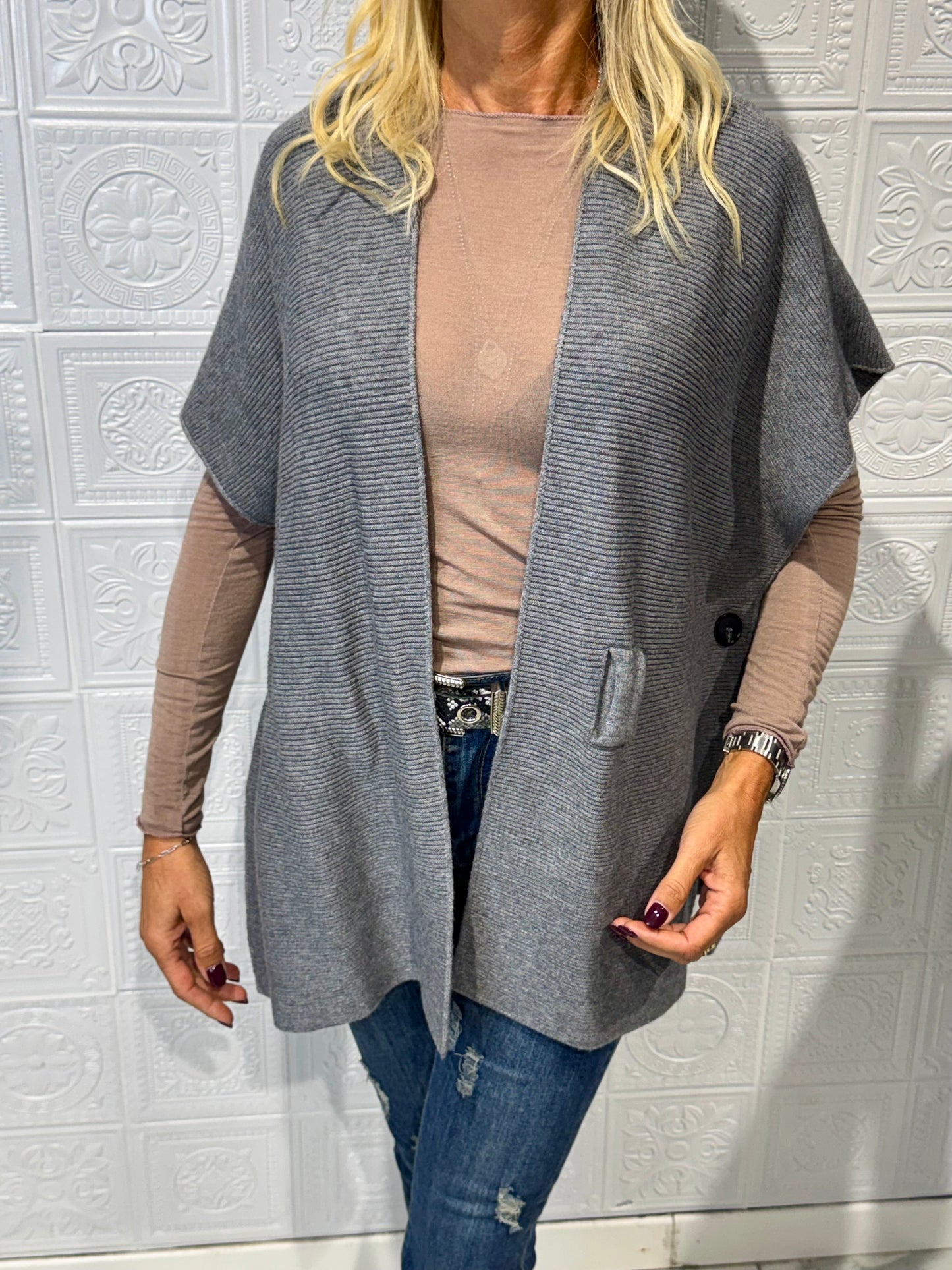 Cardigan Creta Grigio