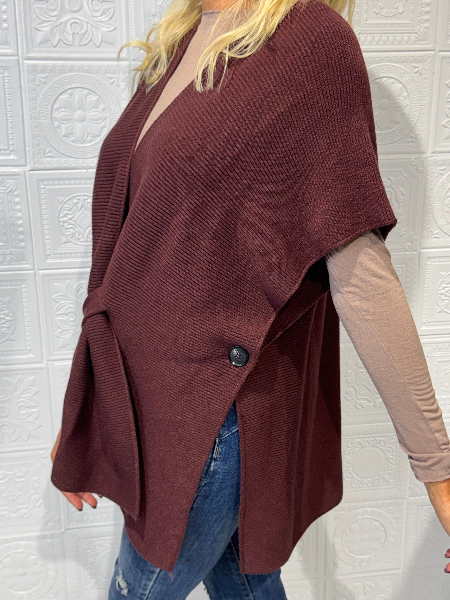 Cardigan Creta Bordeaux