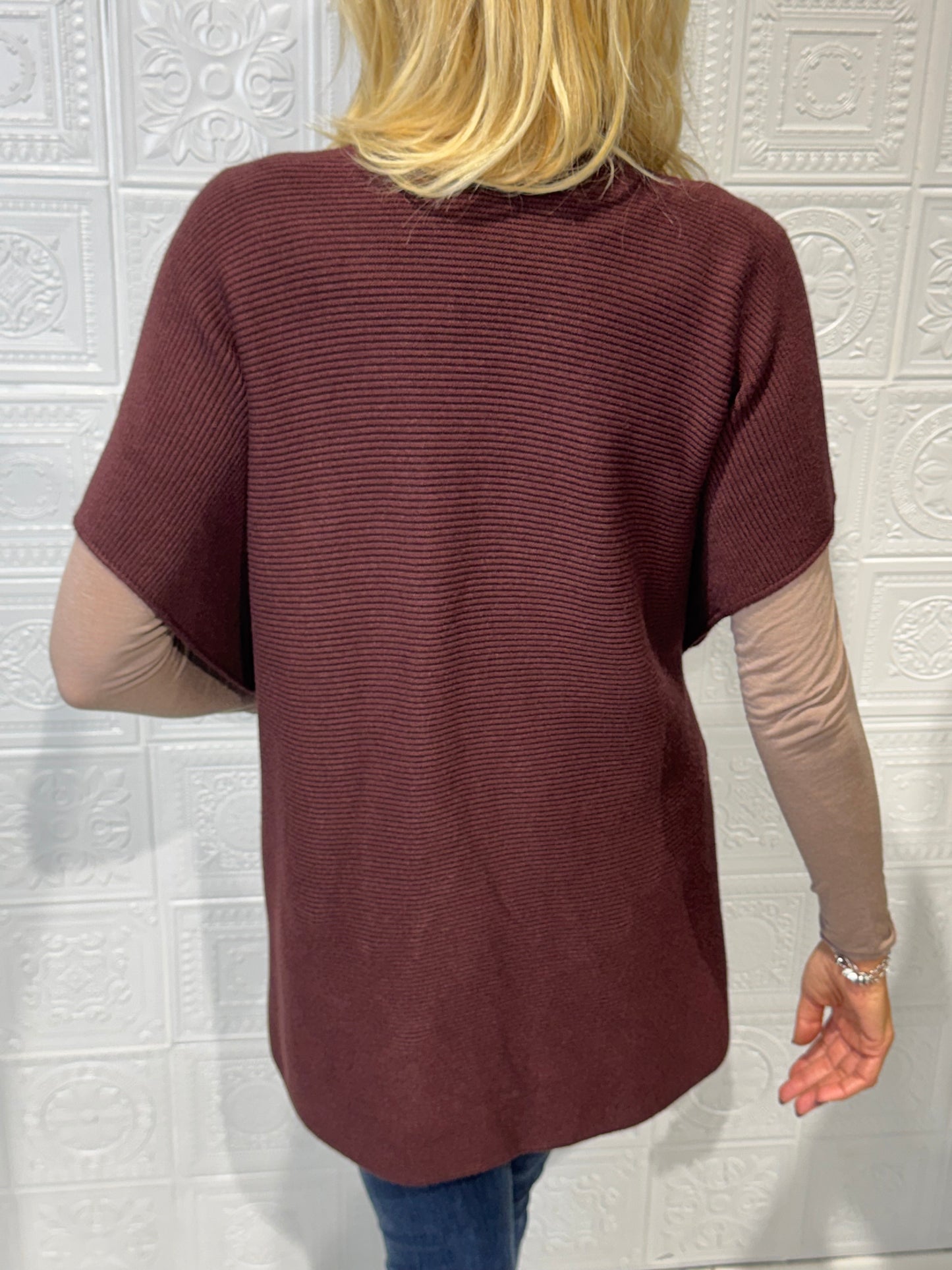 Cardigan Creta Bordeaux