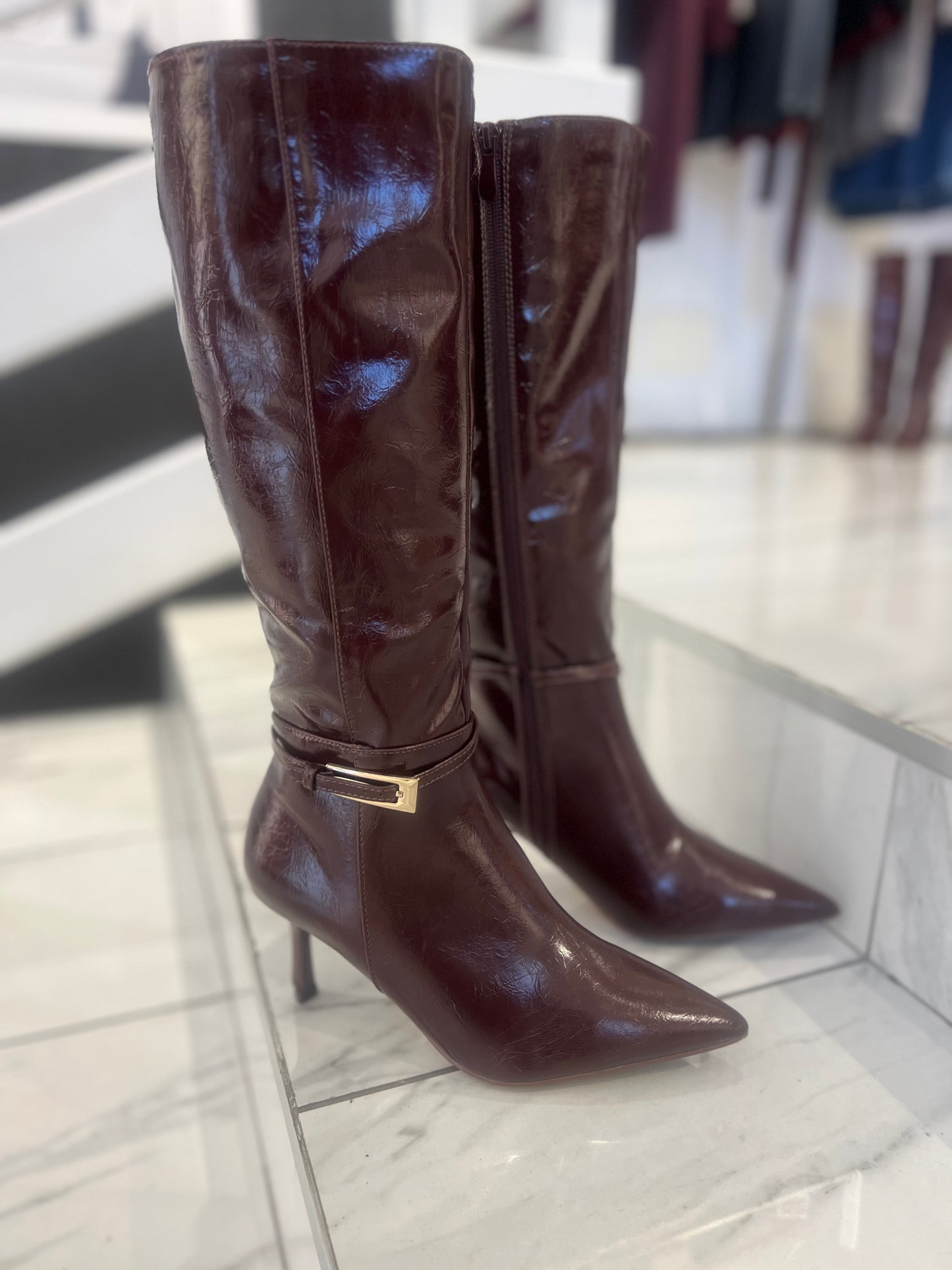 Stivali Alti Bordeaux