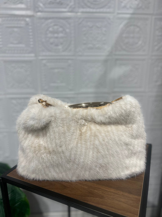 Borse Media Pelo Panna righe beige