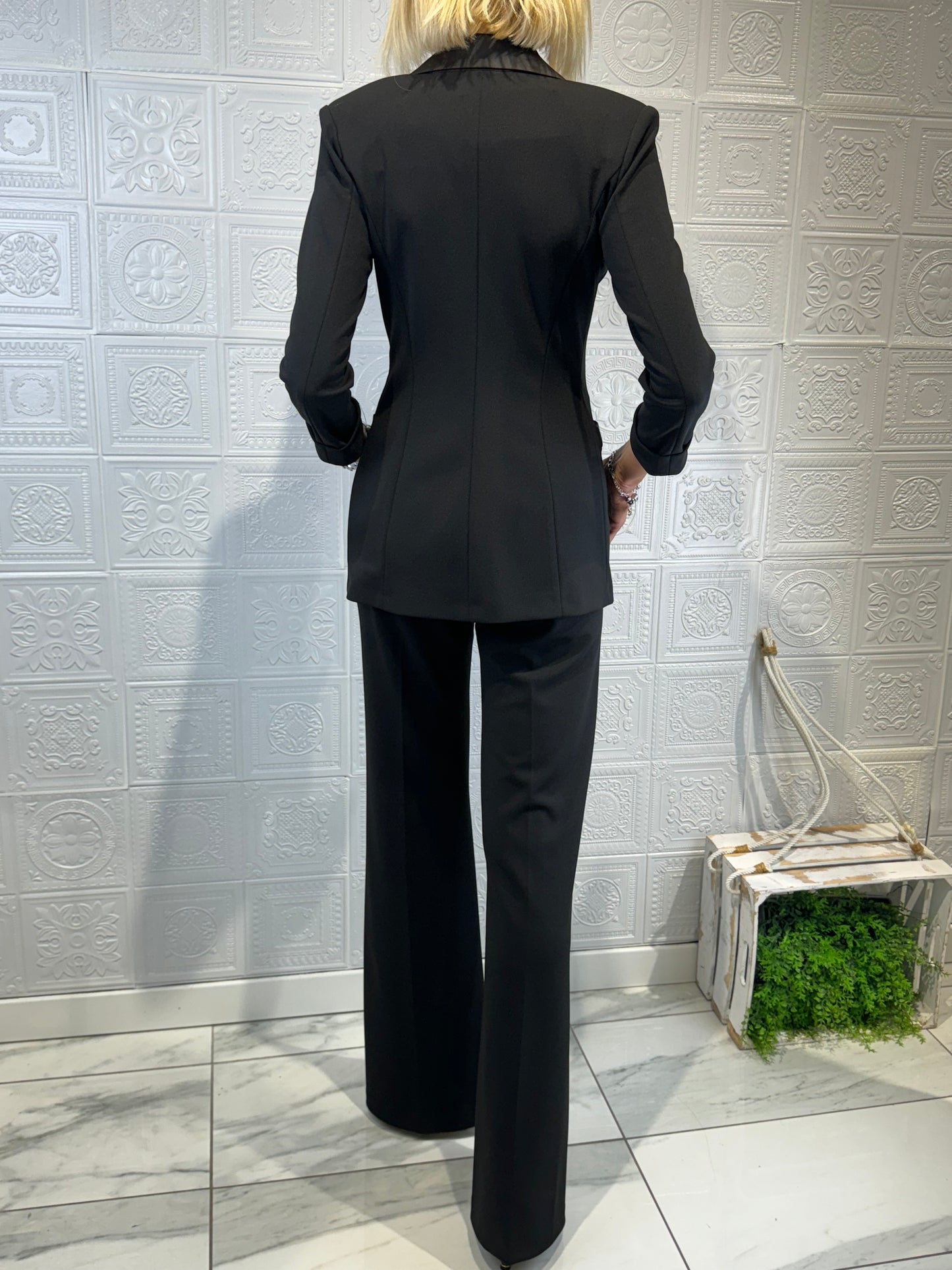 Pantalone Imperial flare Smoking Nero