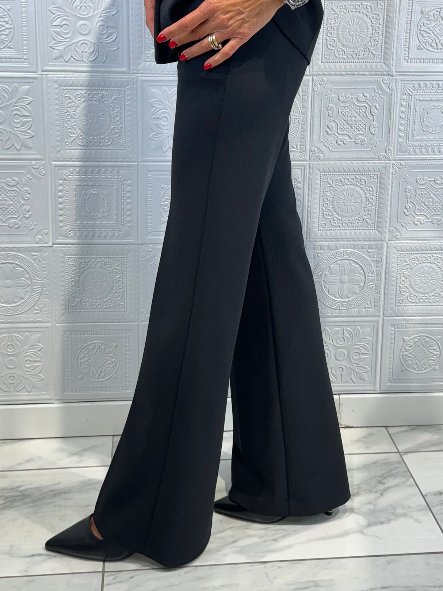 Pantalone Imperial flare Smoking Nero