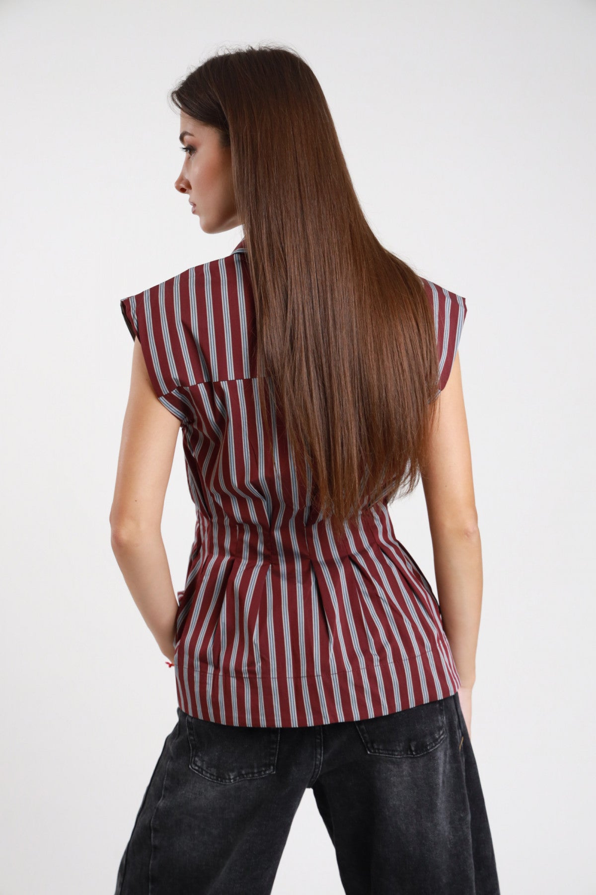 Camicia righe vino