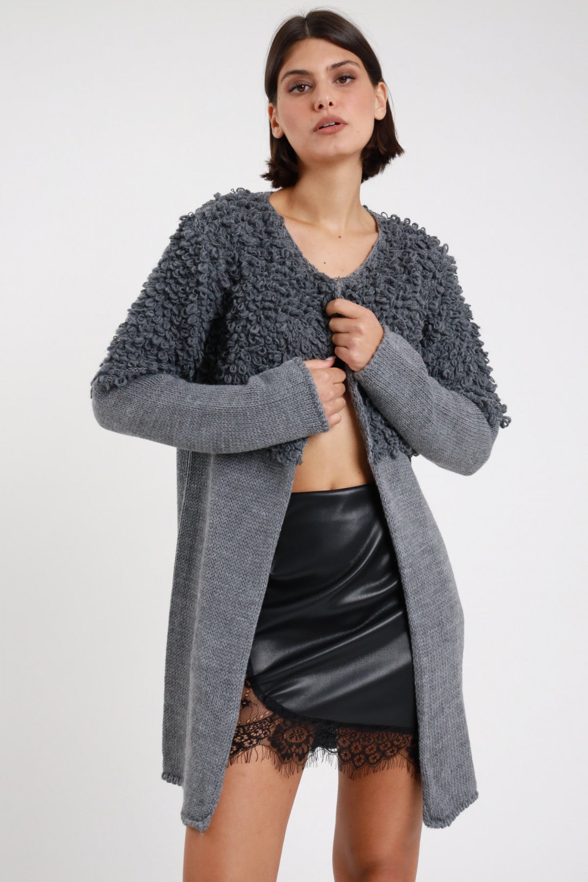 Cardigan lungo Grigio