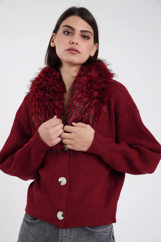 Giacca in maglia Rossa
