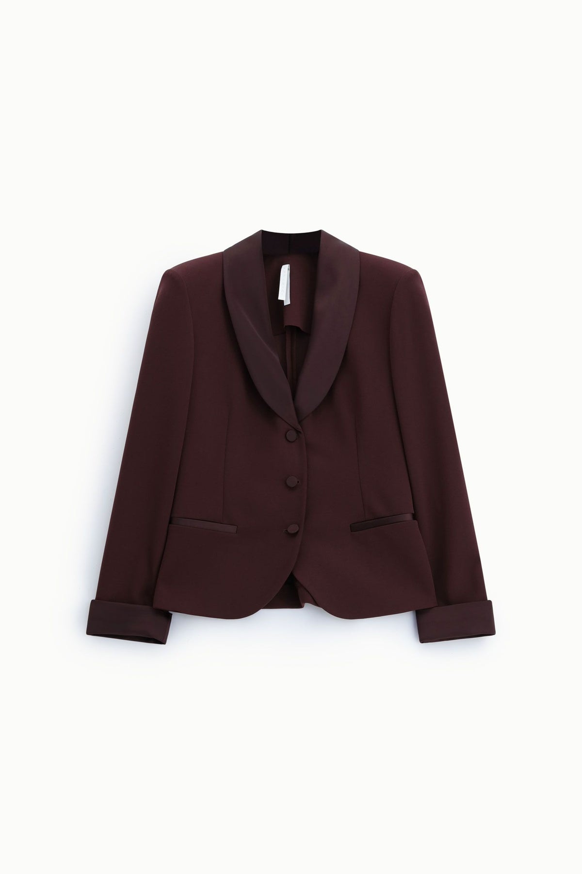 Giacca smoking monopetto plum noir