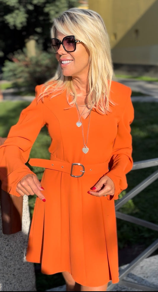 Abito Corto Imperial  con cintura Zucca