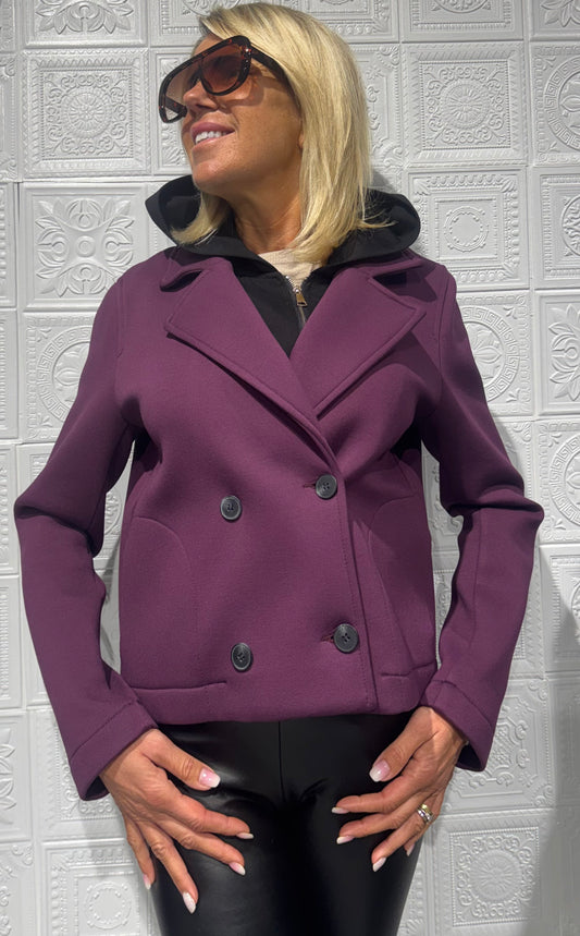 Cappotto Corto Prugna