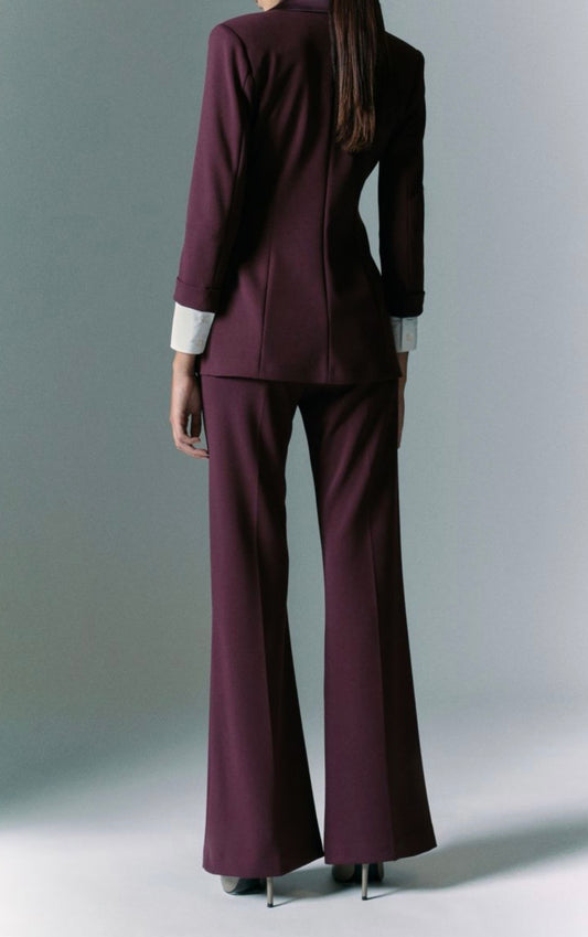 Pantalone Imperial flare Smoking Prugna