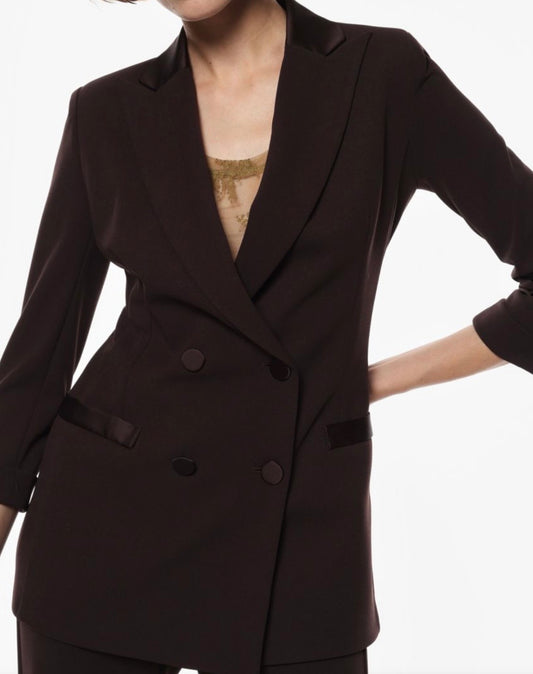 Giacca Imperia doppiopetto Smoking Moro