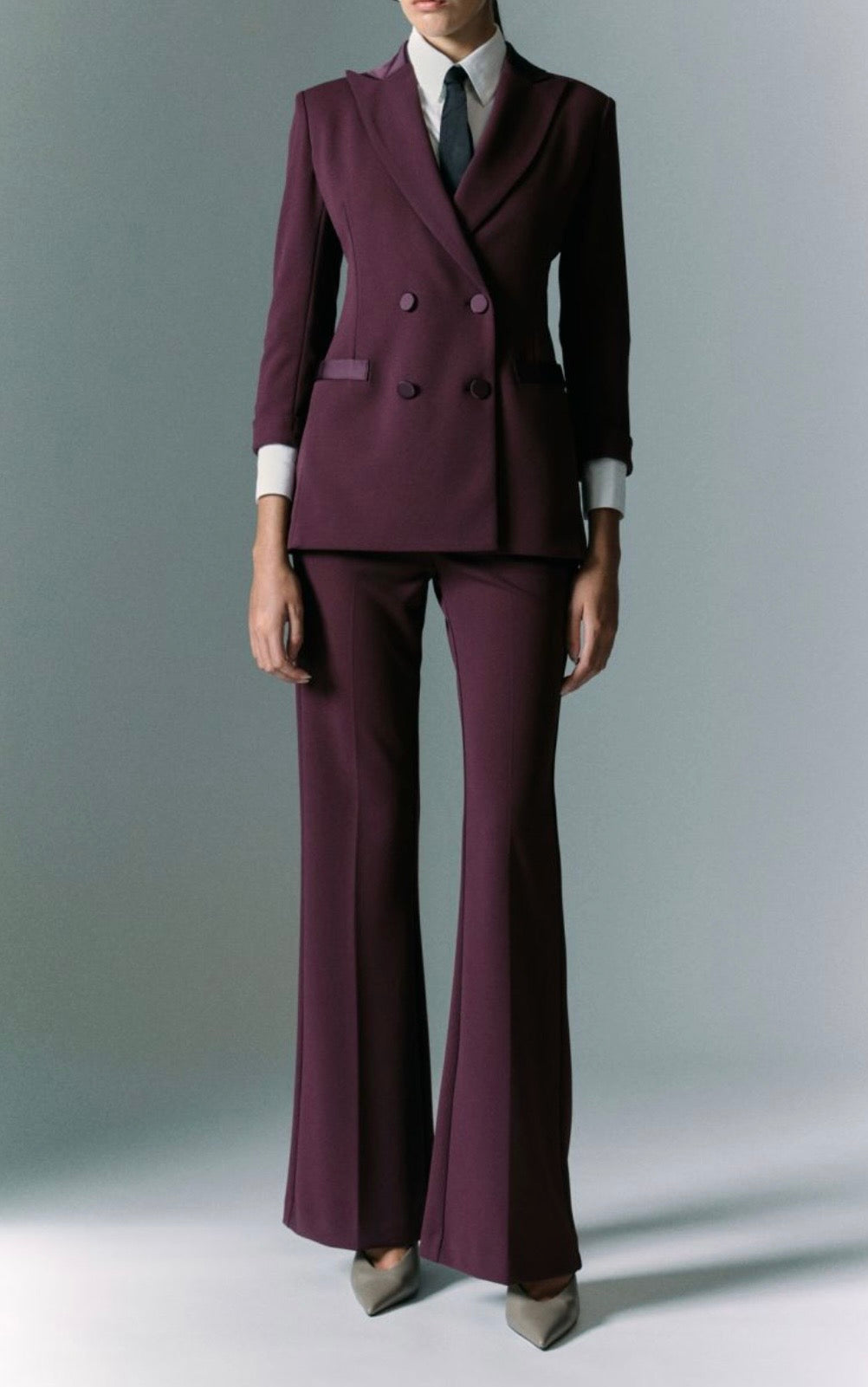 Pantalone Imperial flare Smoking Prugna