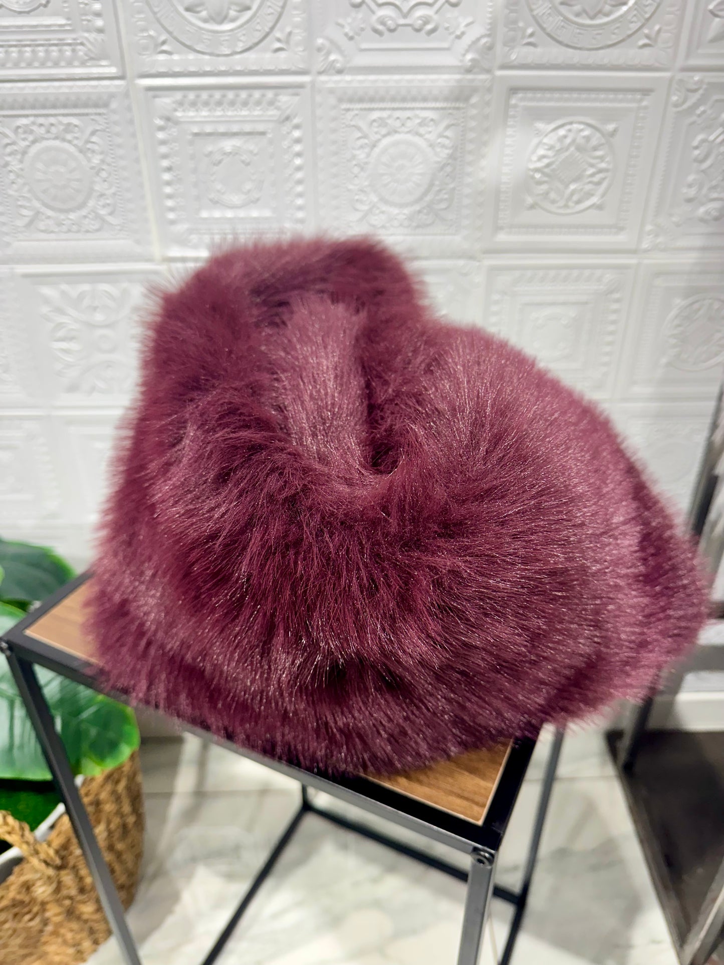 Stola Pelliccia Prugna