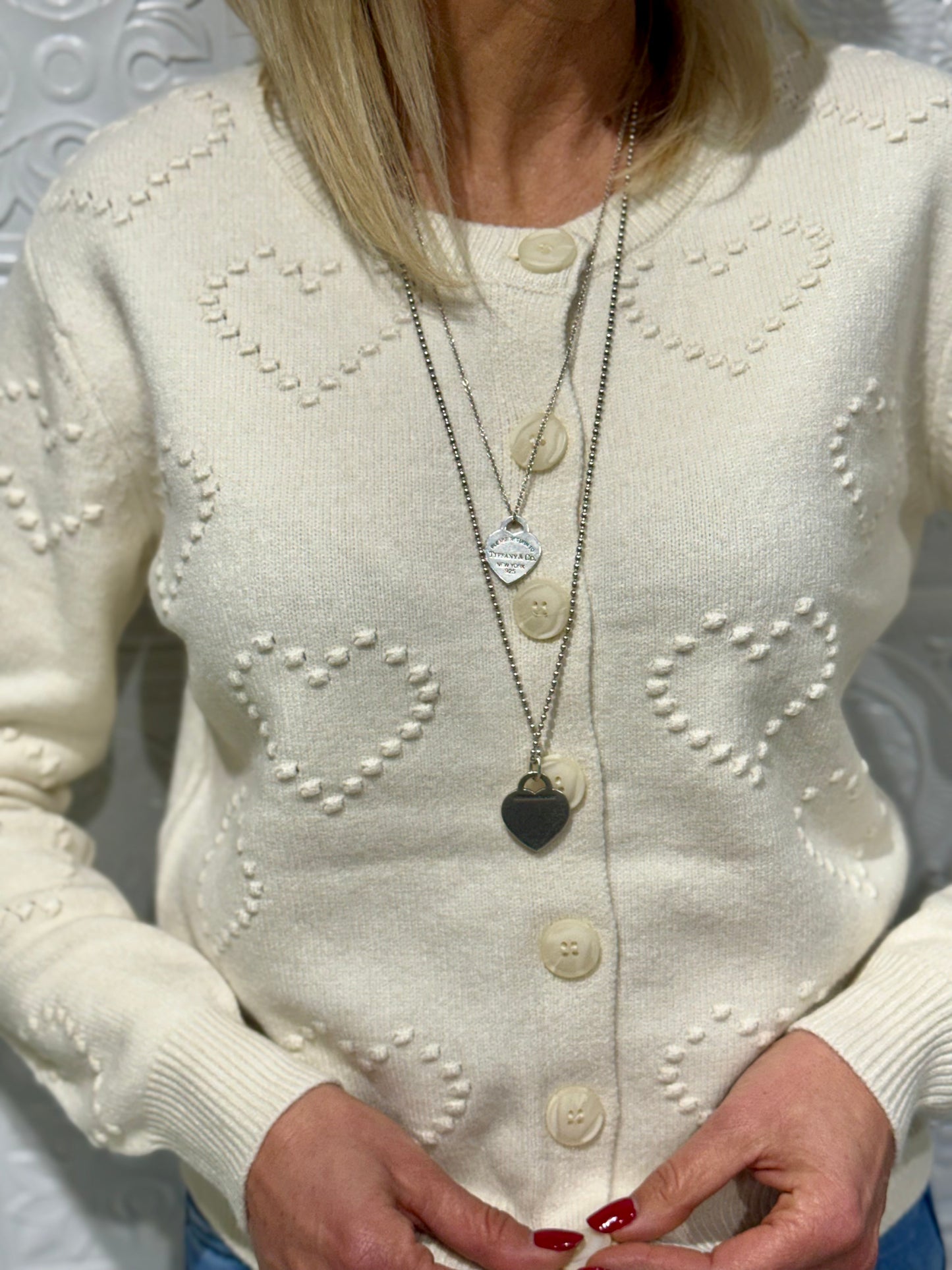 Cardigan Cuore Panna