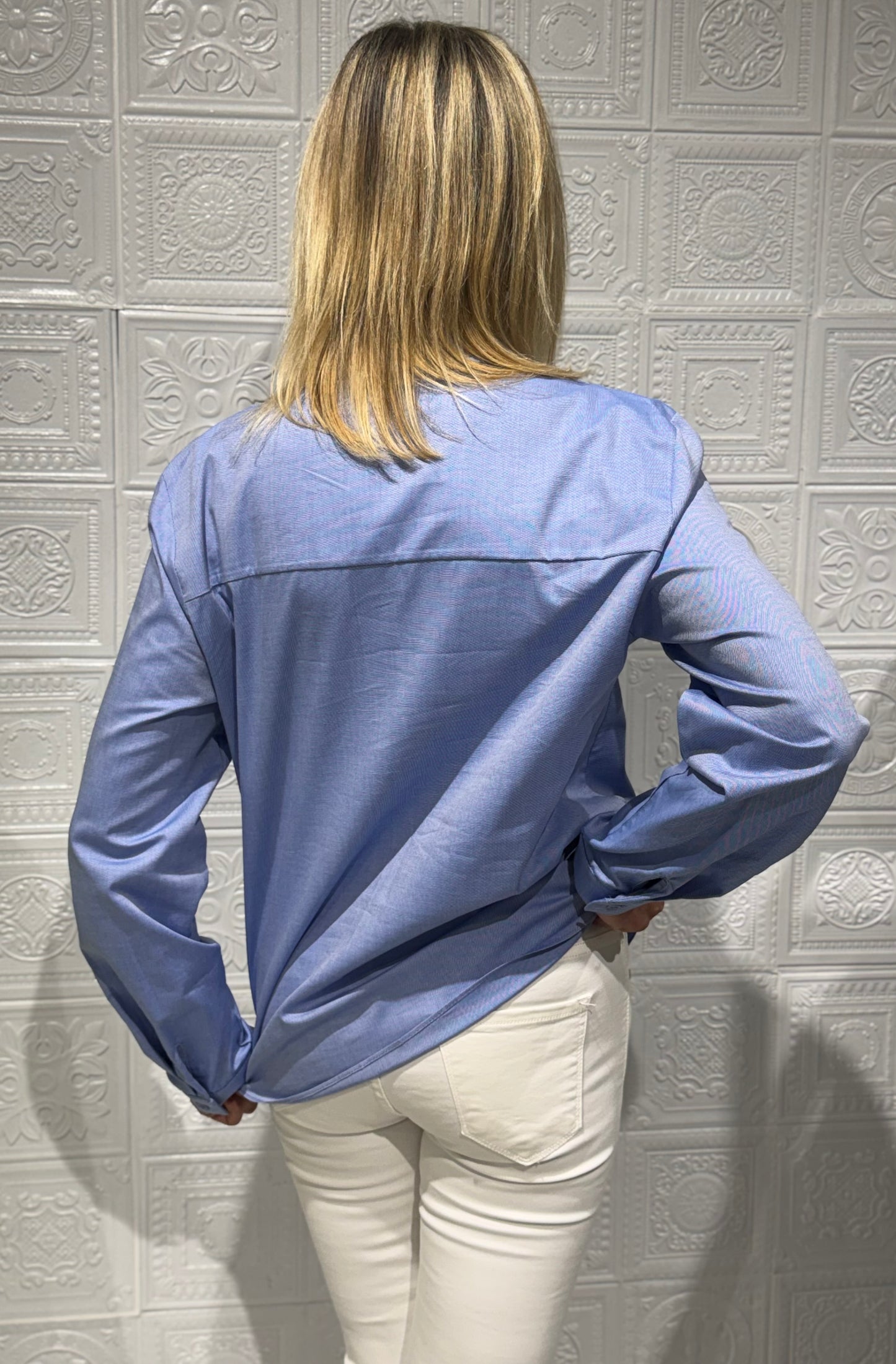 Camicia Arianna in cotone Azzurra