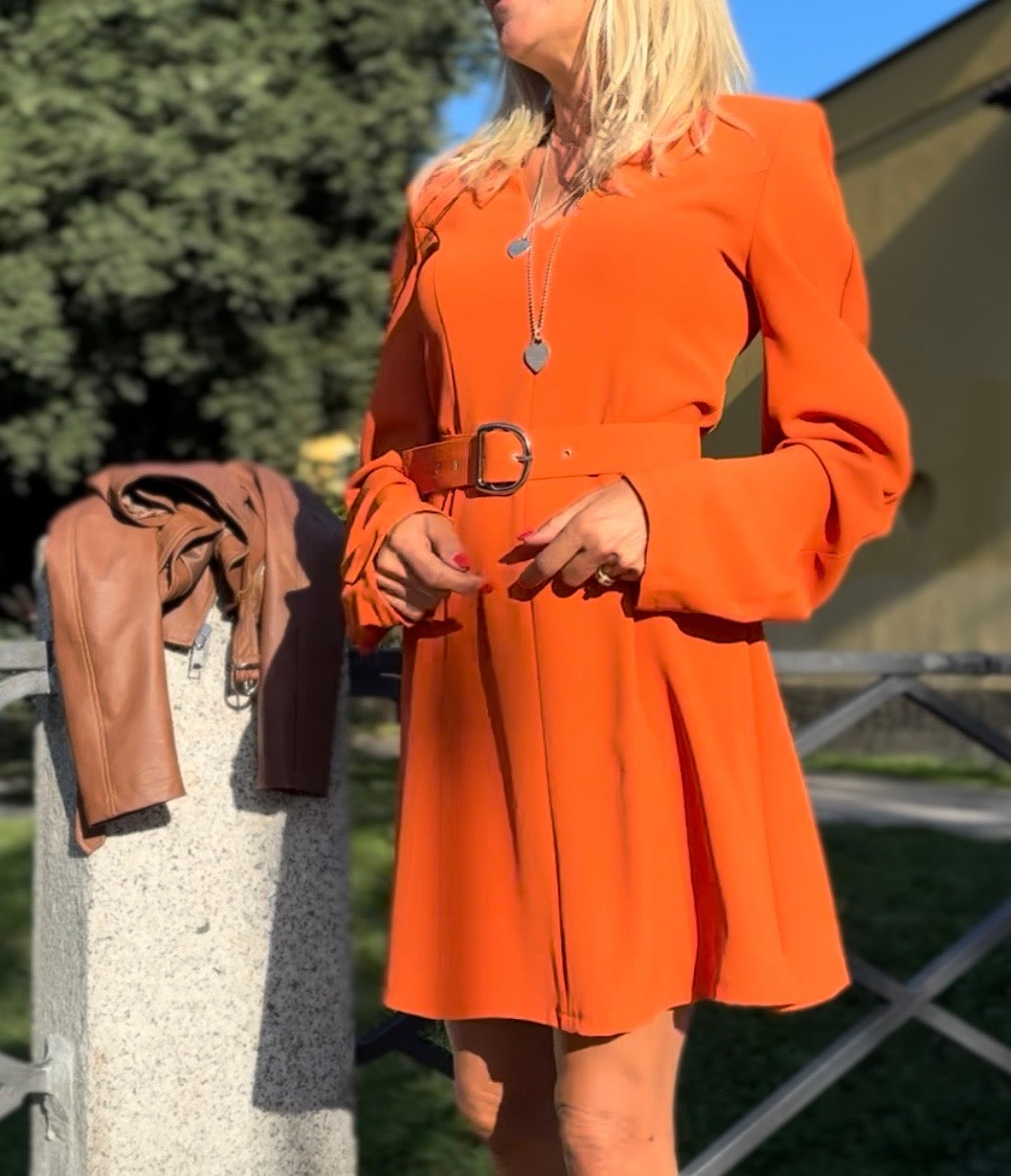 Abito Corto Imperial  con cintura Zucca