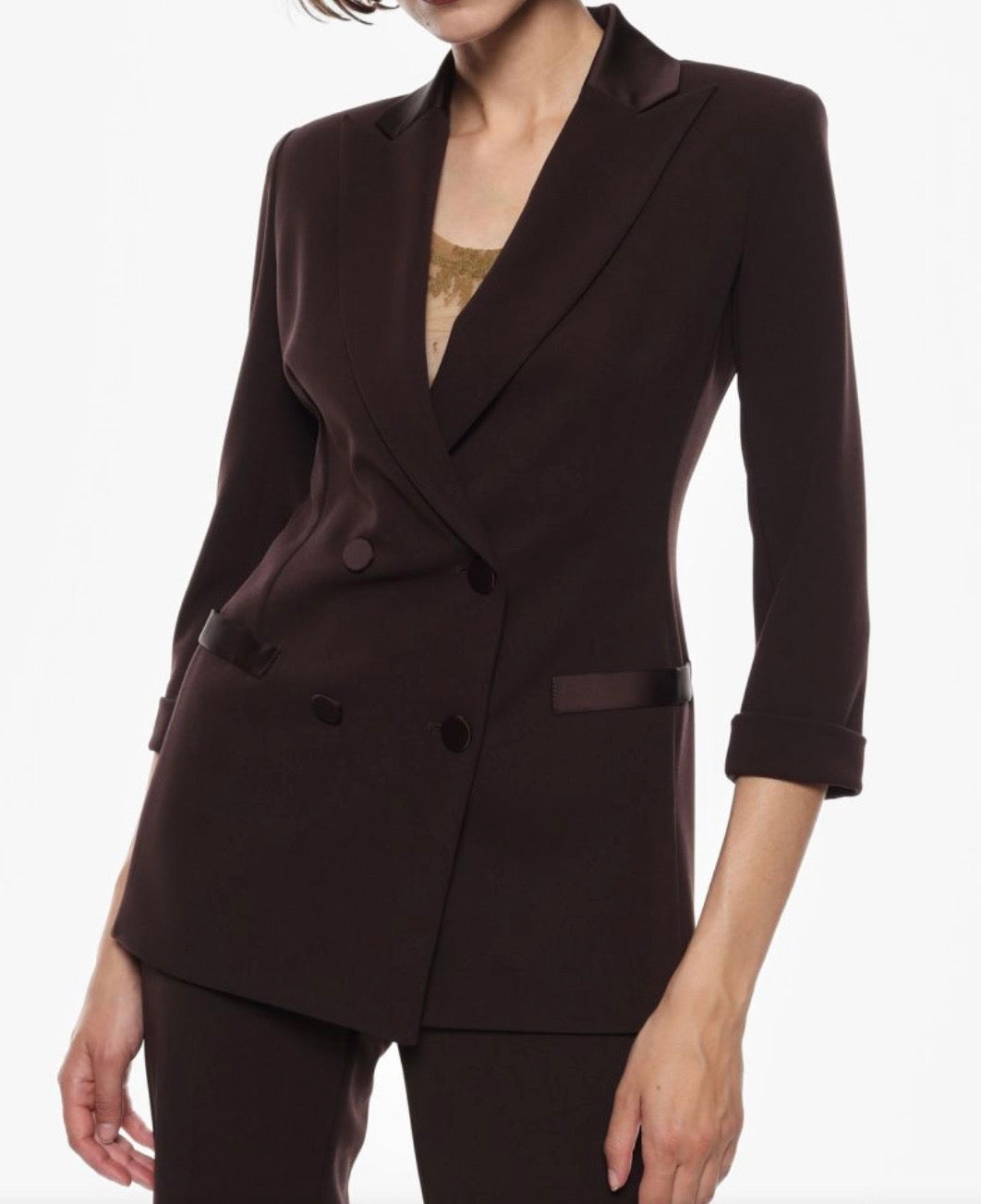 Giacca Imperia doppiopetto Smoking Moro