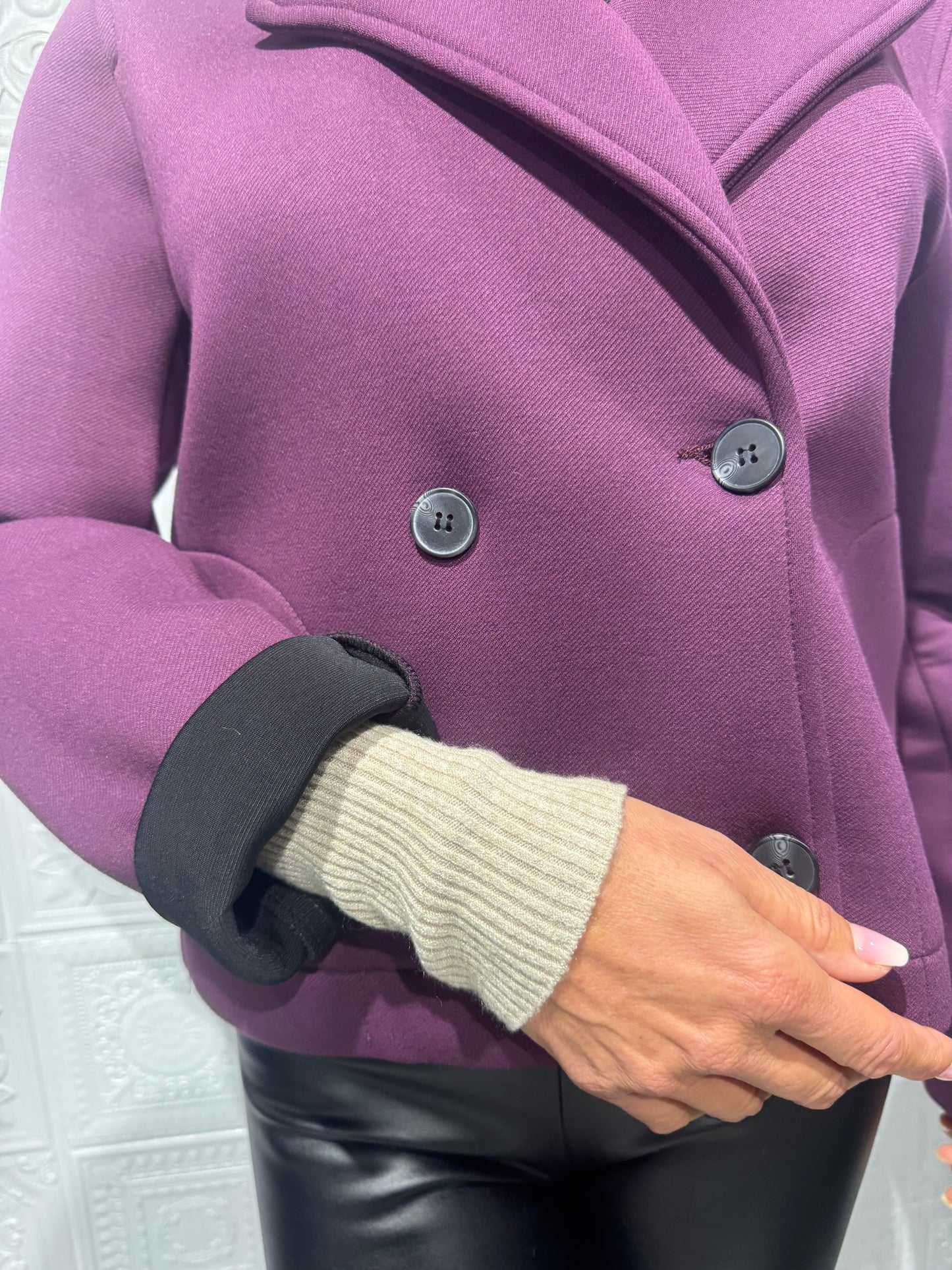 Cappotto Corto Prugna