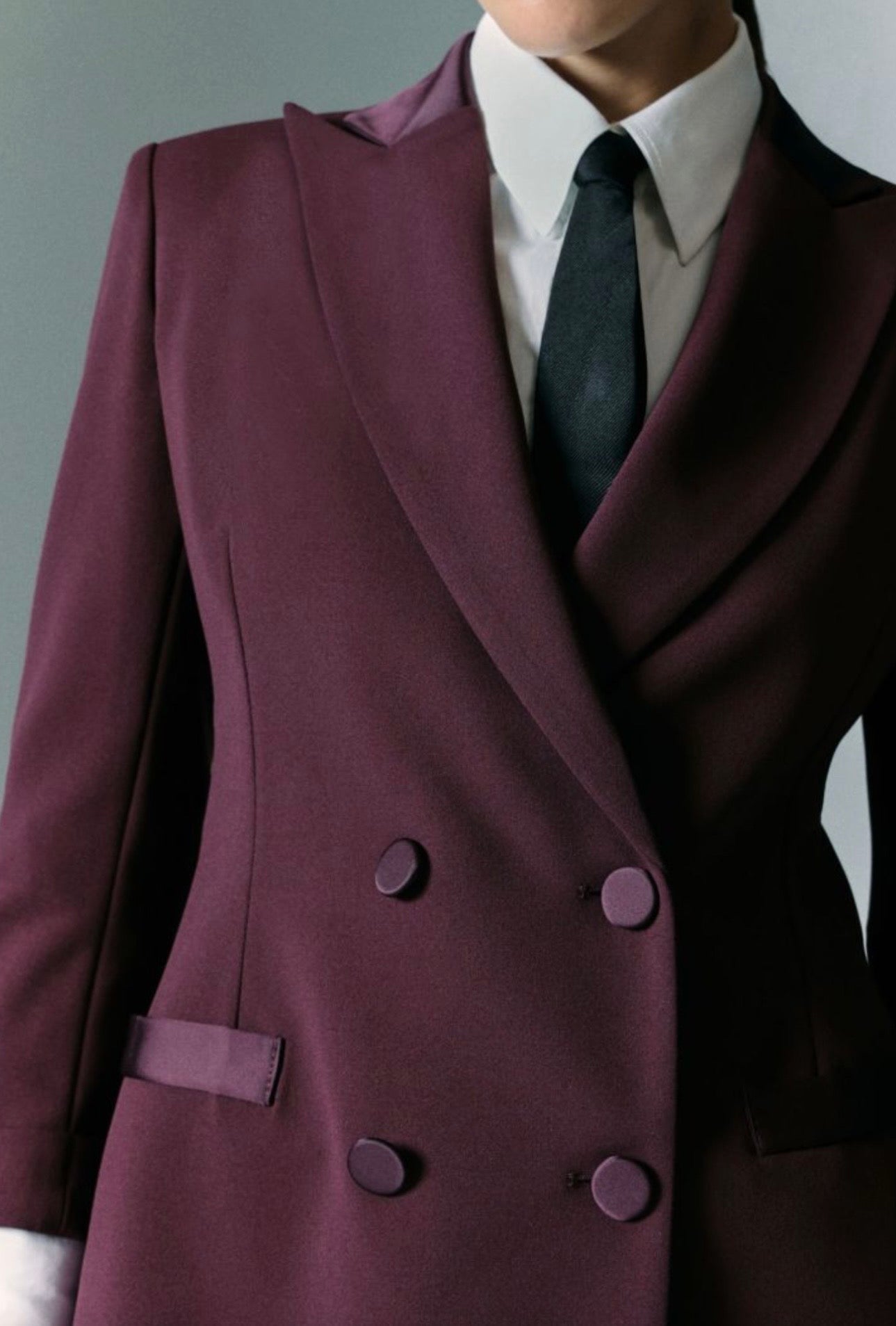 Giacca Imperial doppiopetto Smoking Prugna