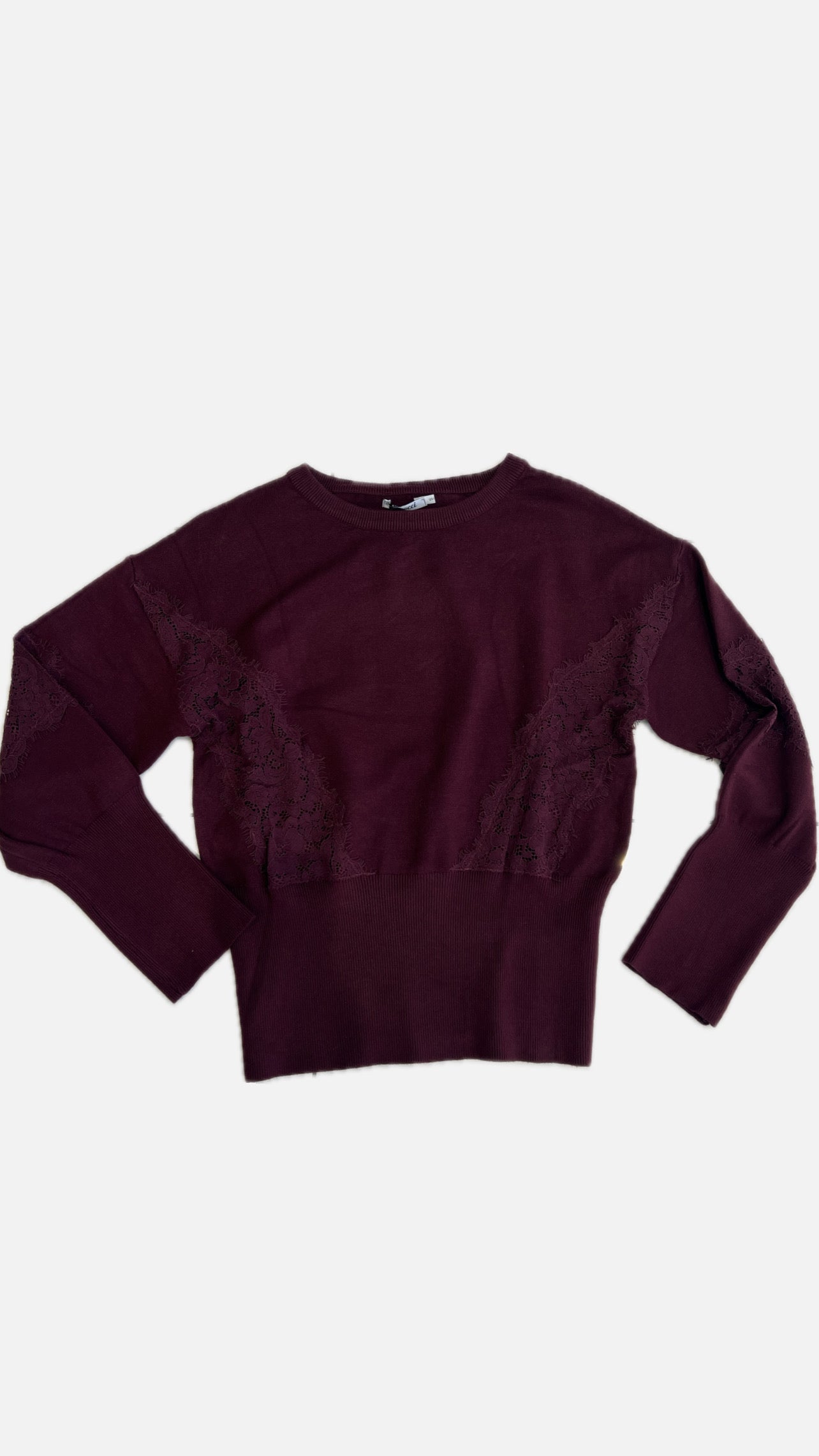 Maglioncino con trasparenza bordeaux