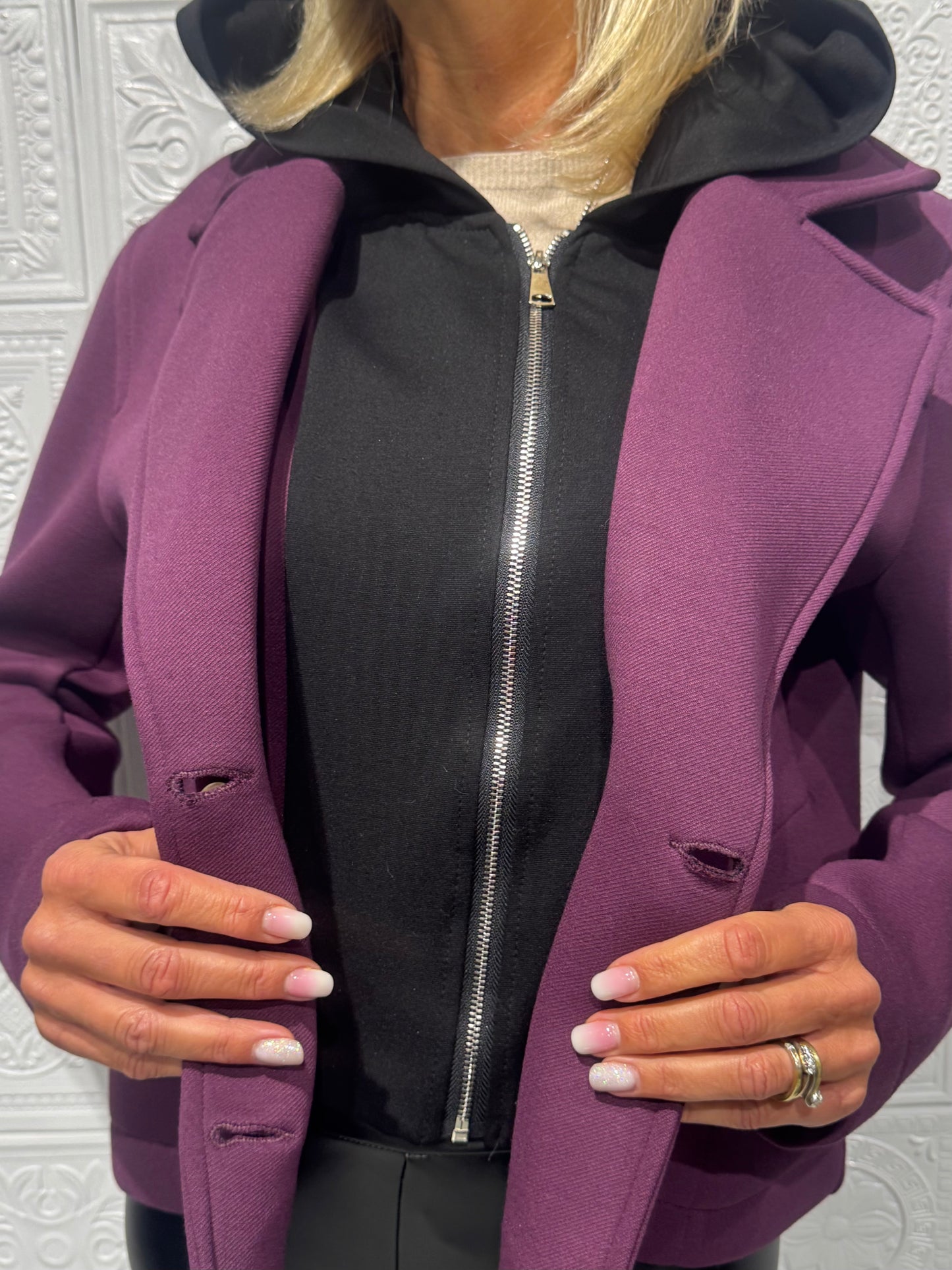 Cappotto Corto Prugna