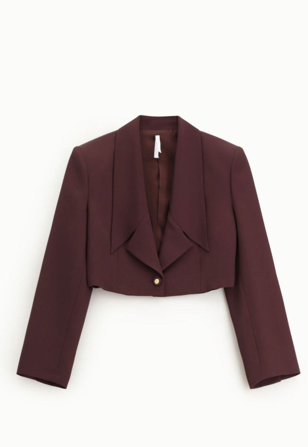 Blazer Imperial corto monopetto con collo ampio Prugna