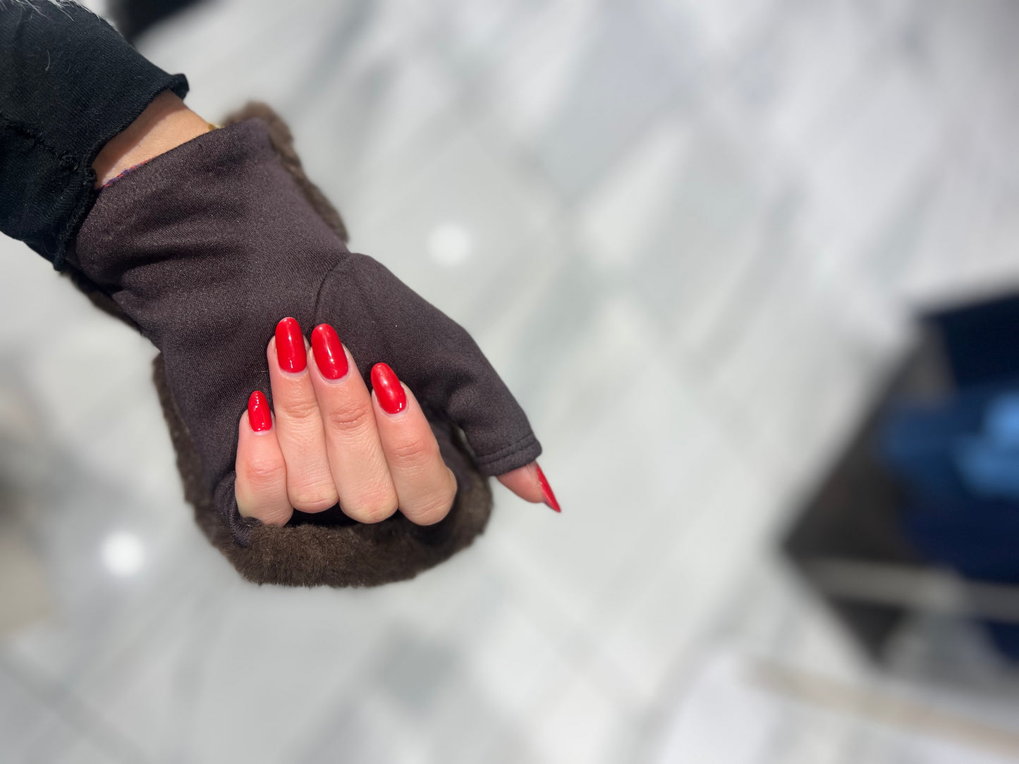 Guanti senza Dita Visone