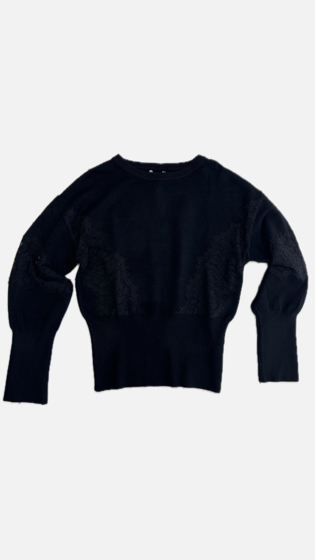 Maglioncino con trasparenza nero