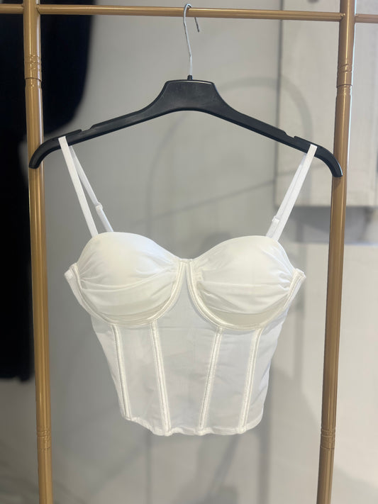 Bustier Con Stecche Bianco