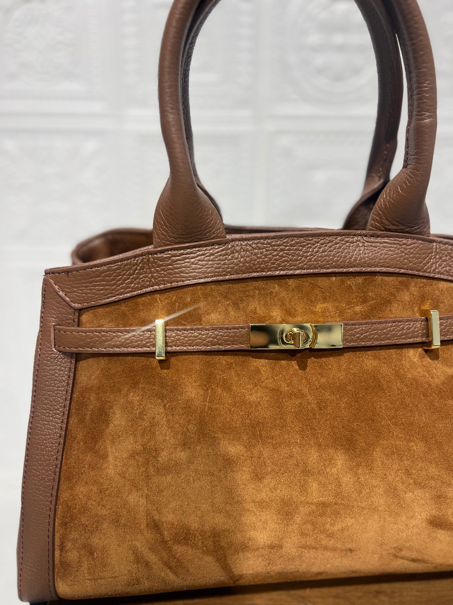 Borsa H Grande Cuoio Vera Pelle