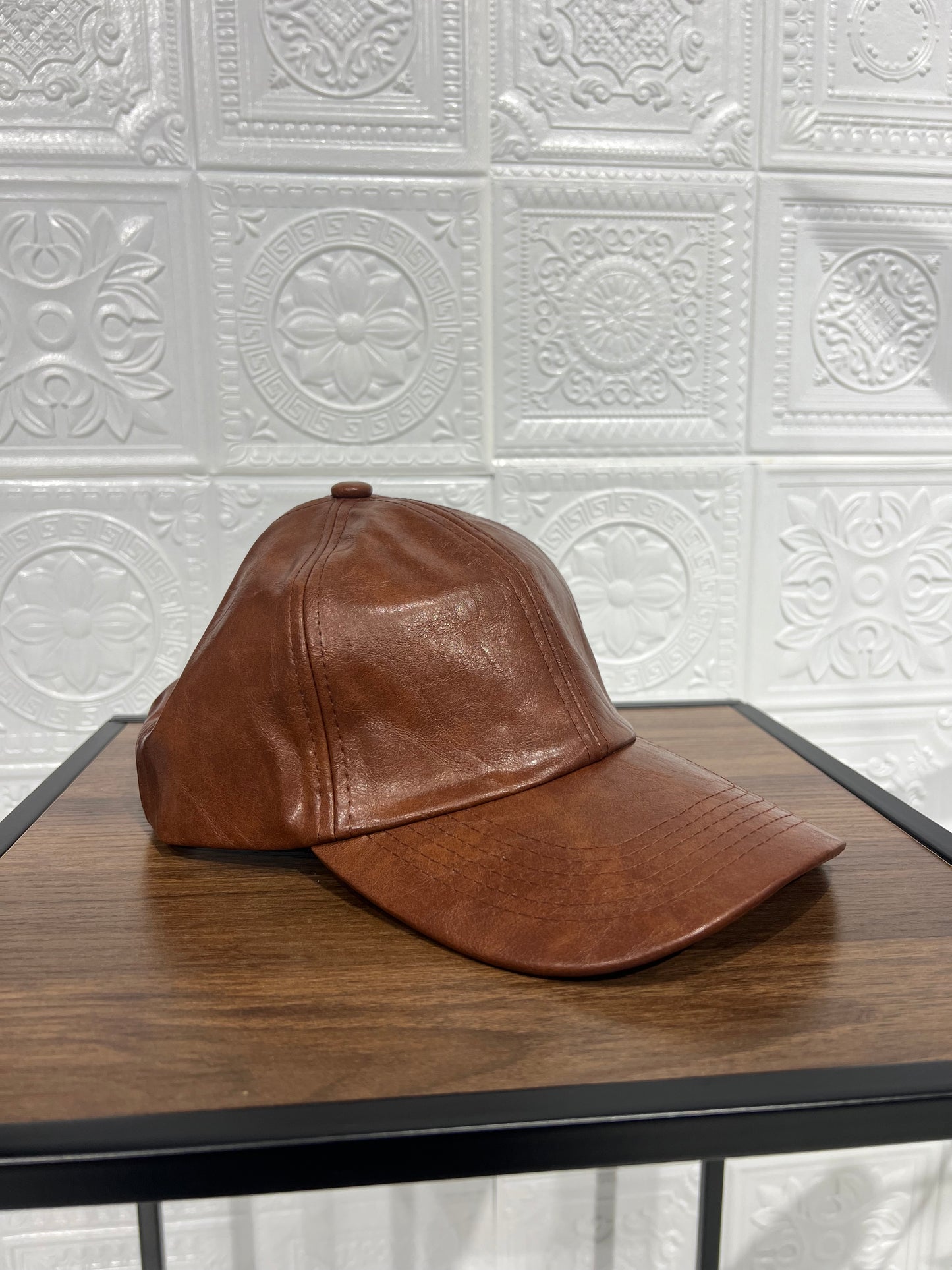 Cappello visiera Cuoio