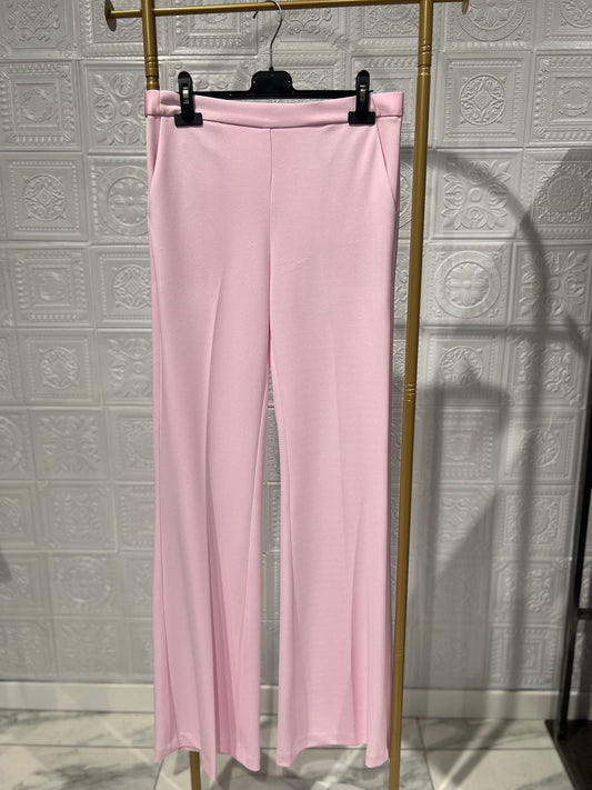 Pantalone Imperial flare Smoking Rosa Confetto