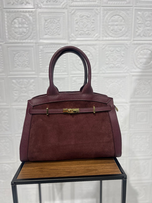 Borsa H Grande Bordeaux Vera Pelle