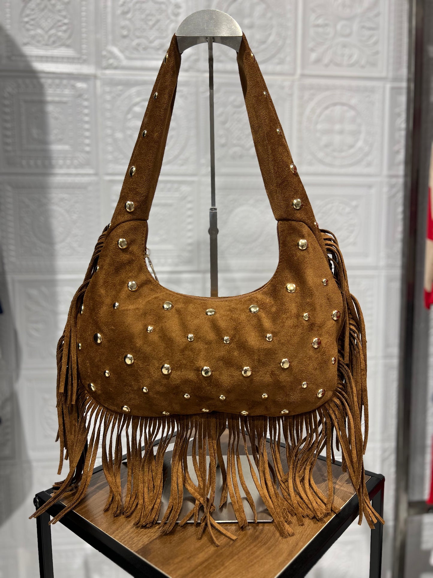 Borsa Frange Camoscio