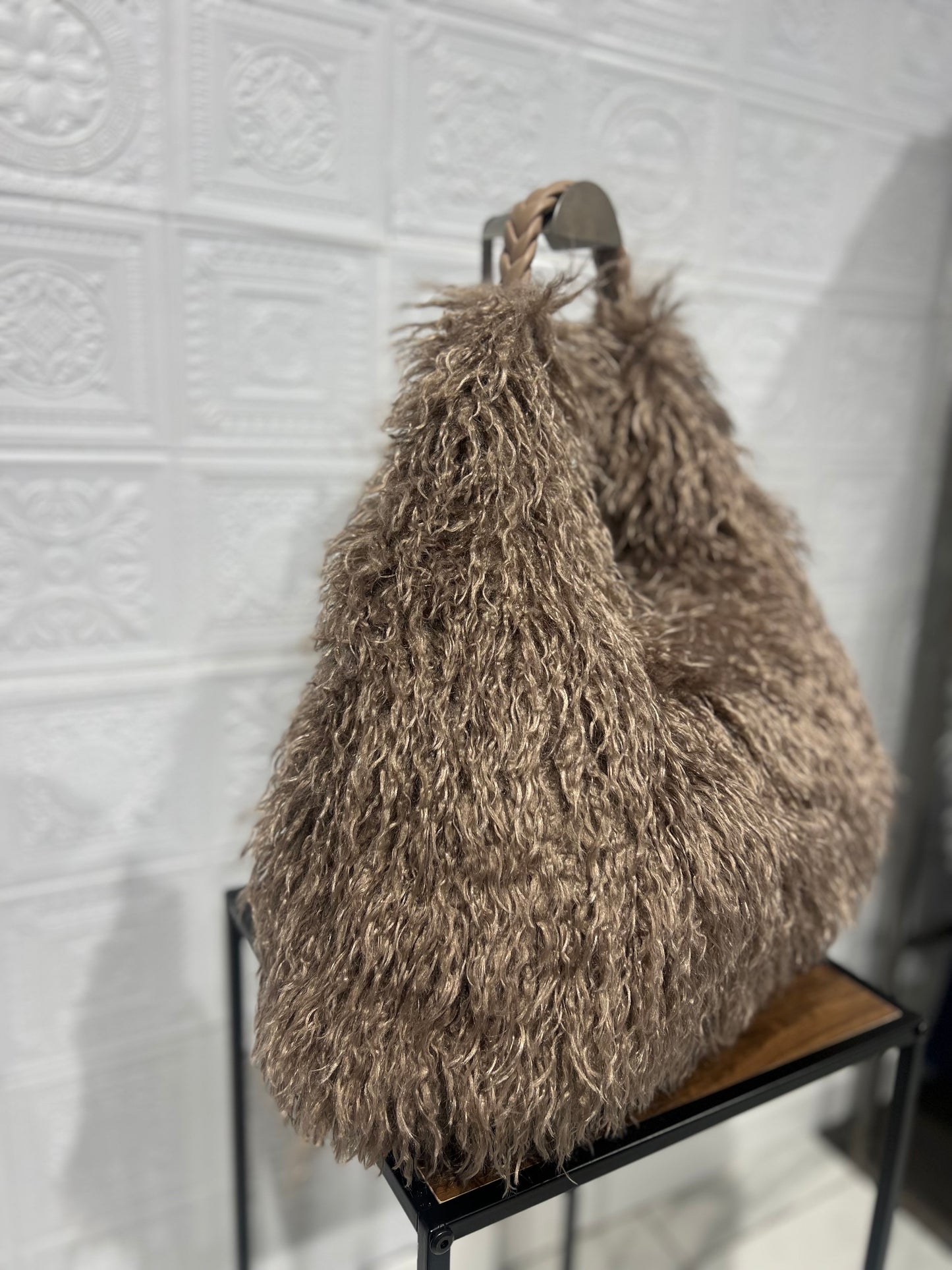 Borsa Big Pelo Beige