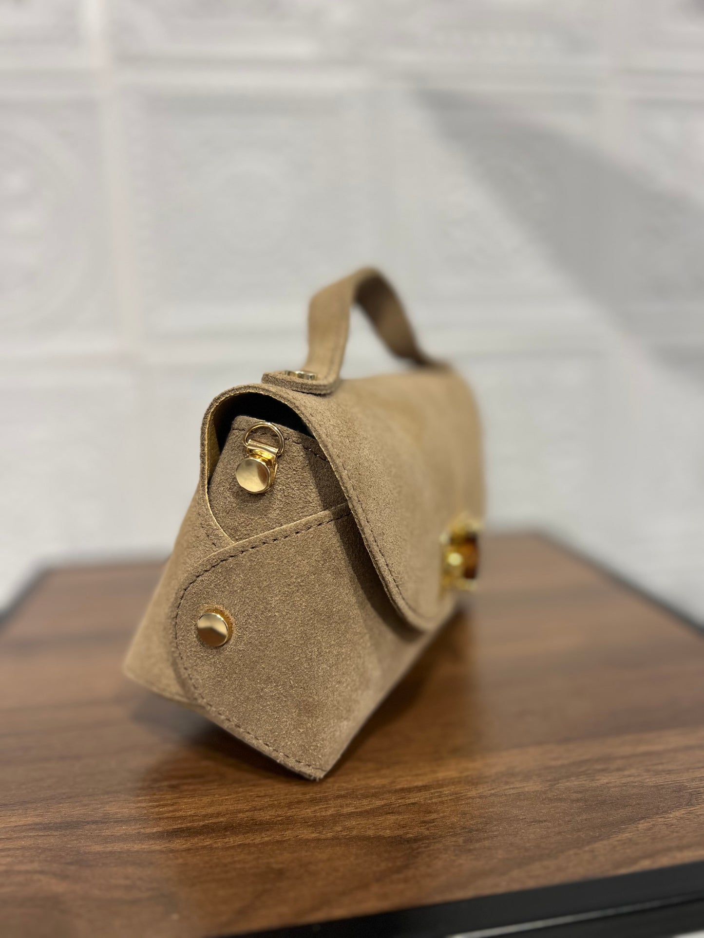 Borsetta Camoscio Beige
