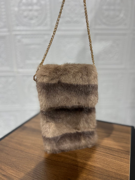 Tracolla Pelo Porta Cellulare  Cappuccino