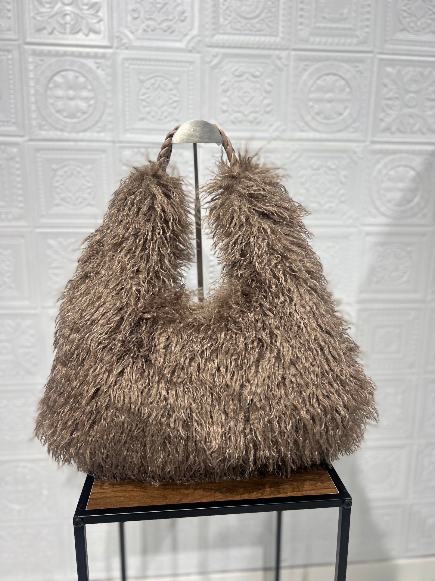 Borsa Big Pelo Beige