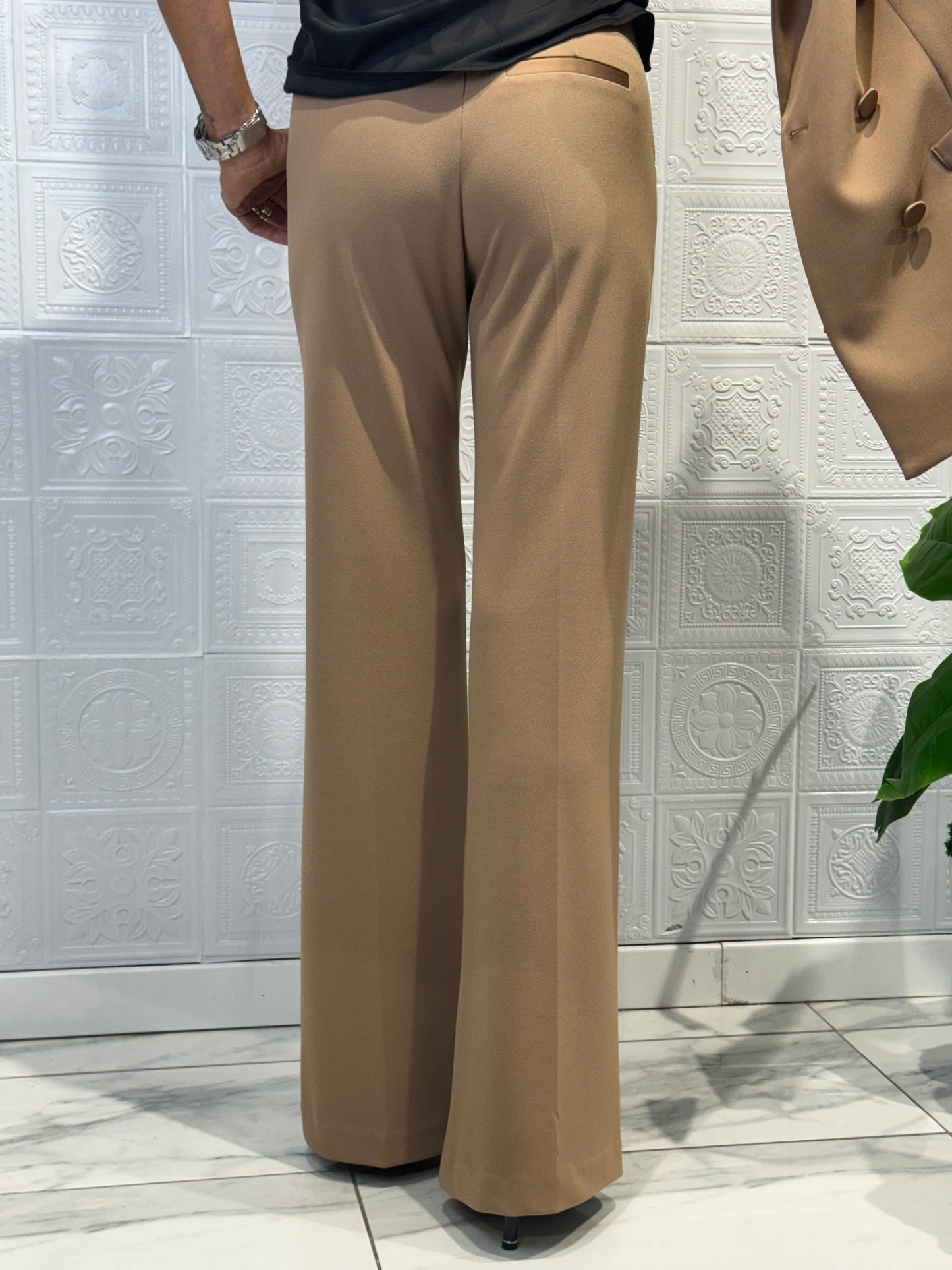 Pantalone Imperial zampa Smoking Cammello