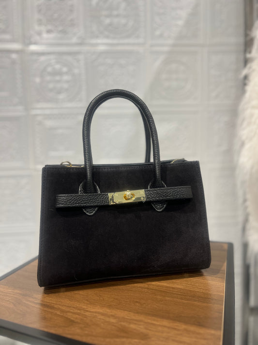 Borsetta H Nera Vera Pelle