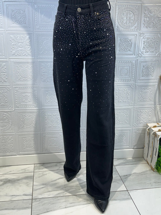 Jeans Glitter Nero